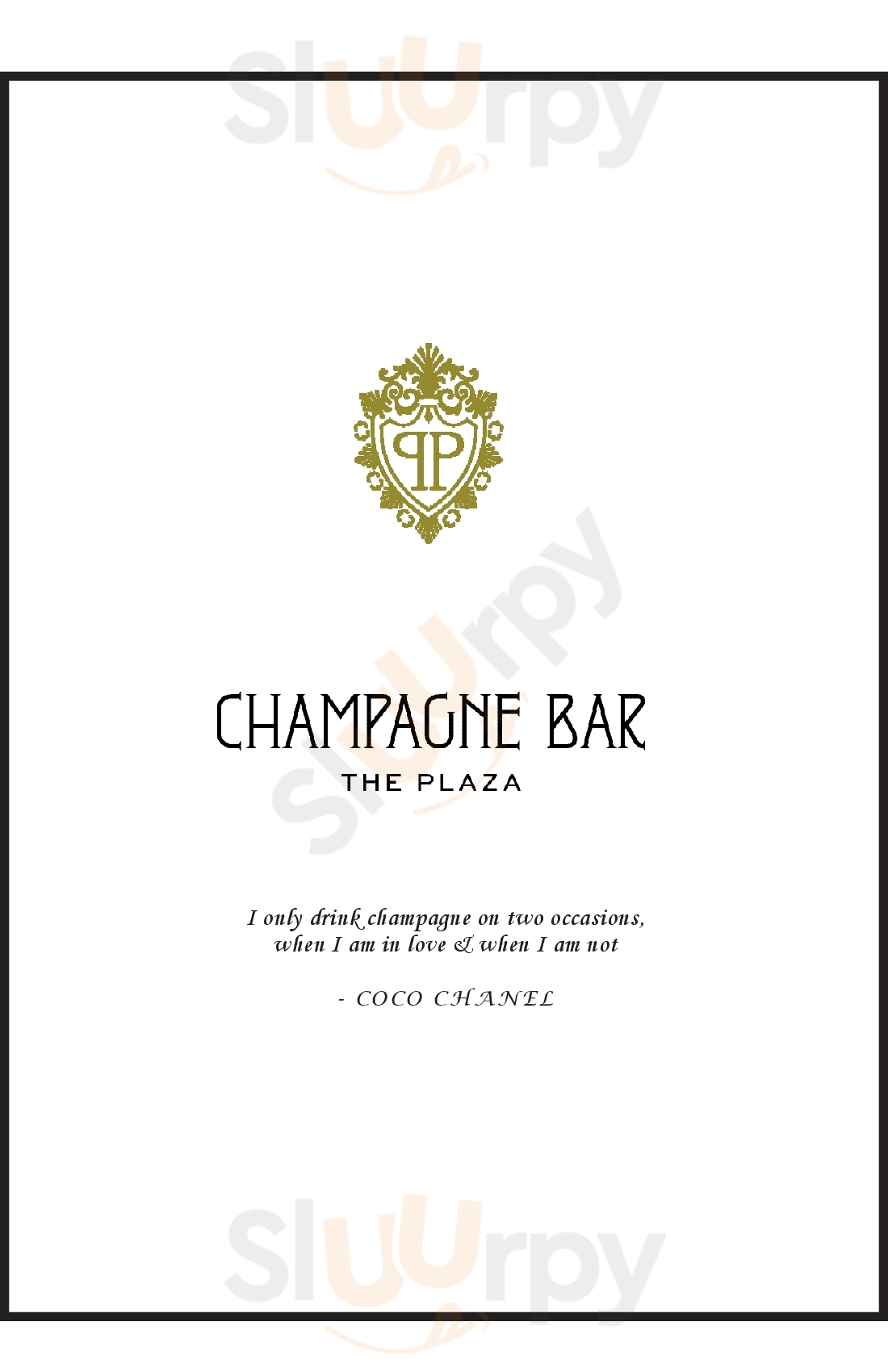 The Champagne Bar New York City Menu - 1