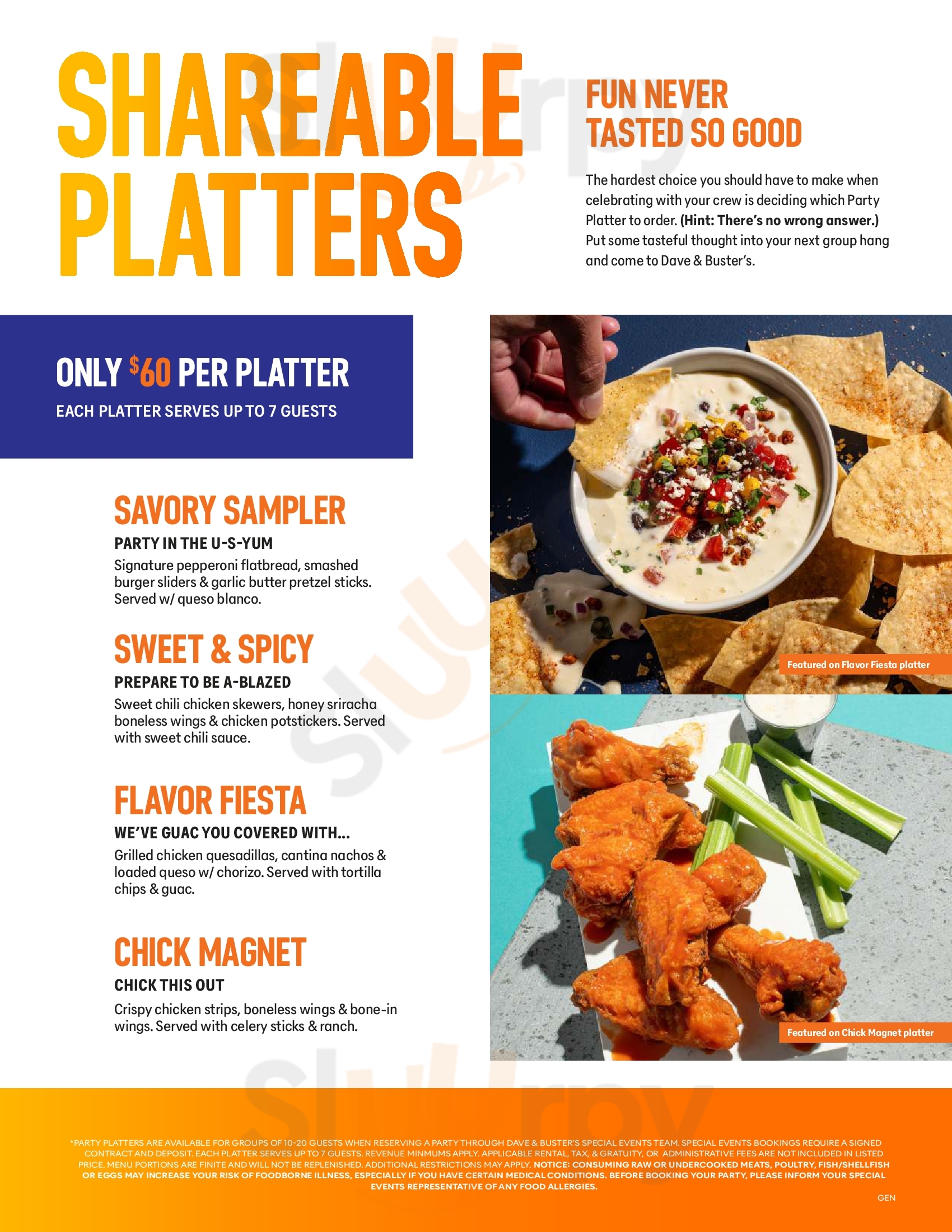 Main Menu - Dave & Buster's