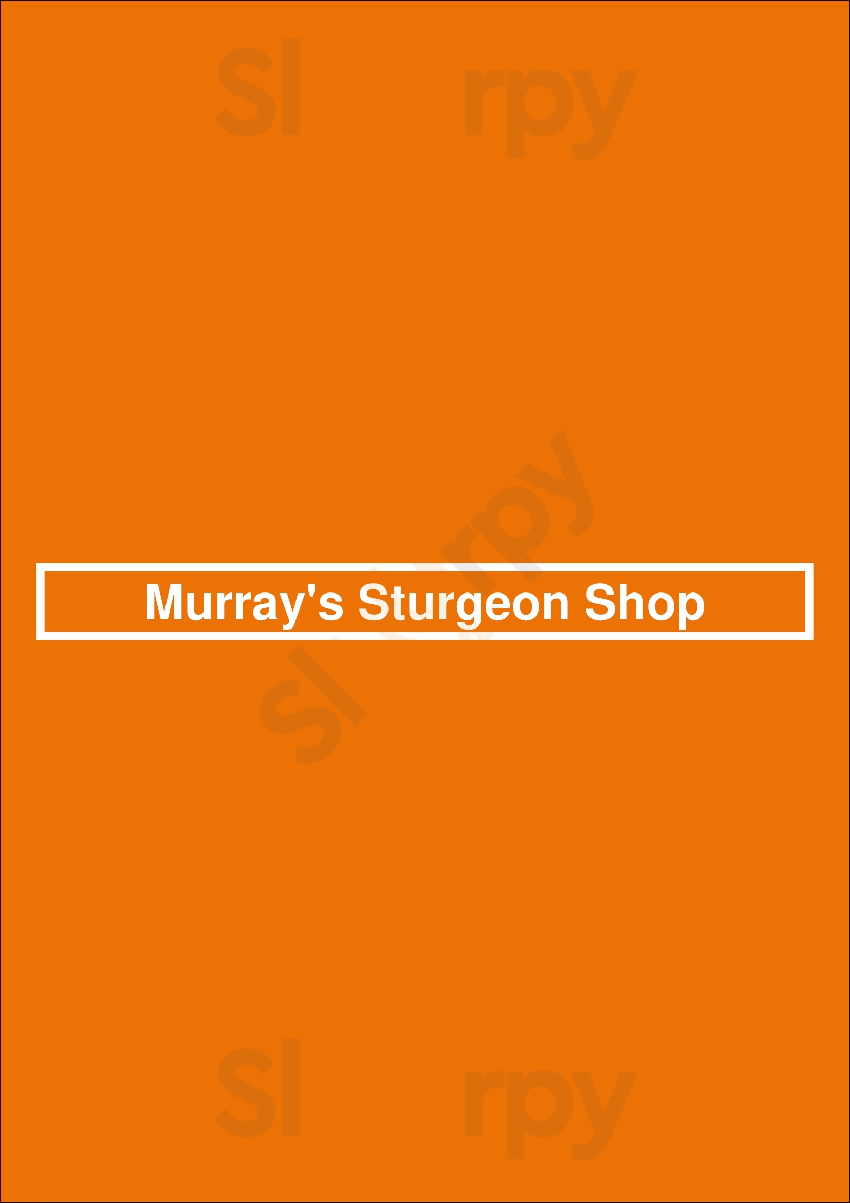 Murray's Sturgeon Shop New York City Menu - 1
