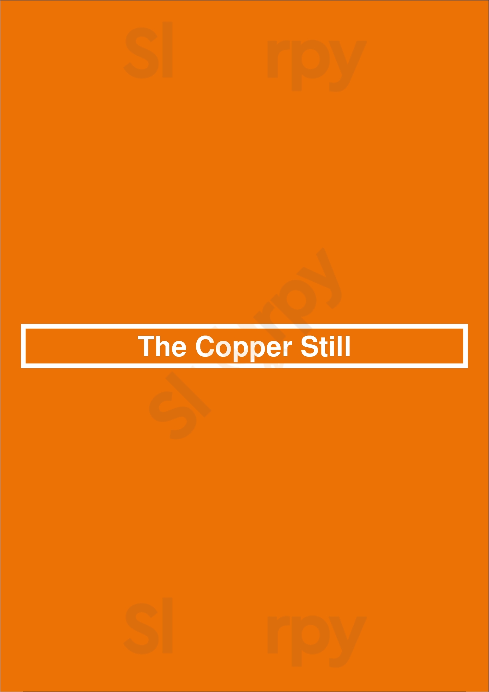 The Copper Still New York City Menu - 1