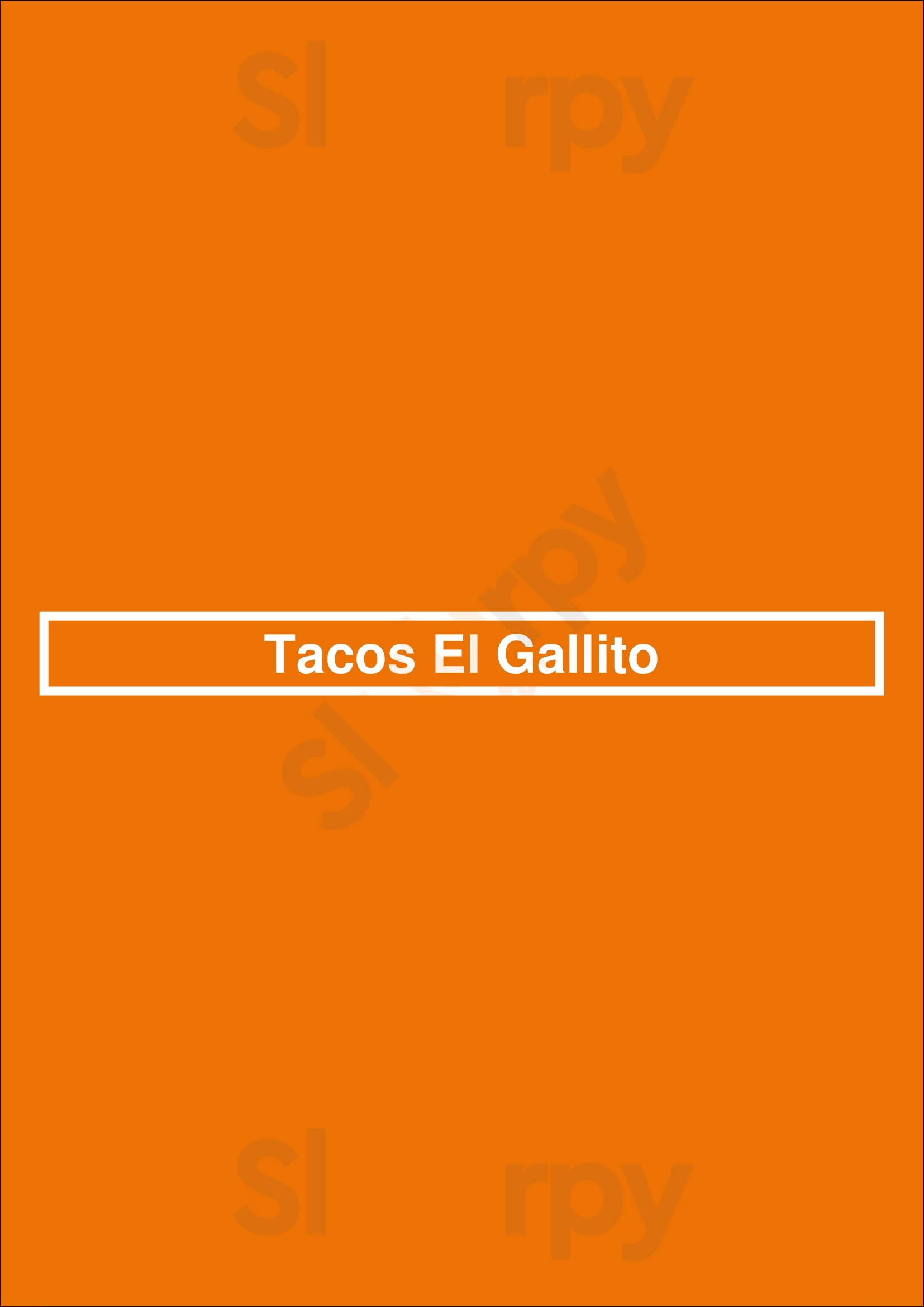 Tacos El Gallito Los Angeles Menu - 1