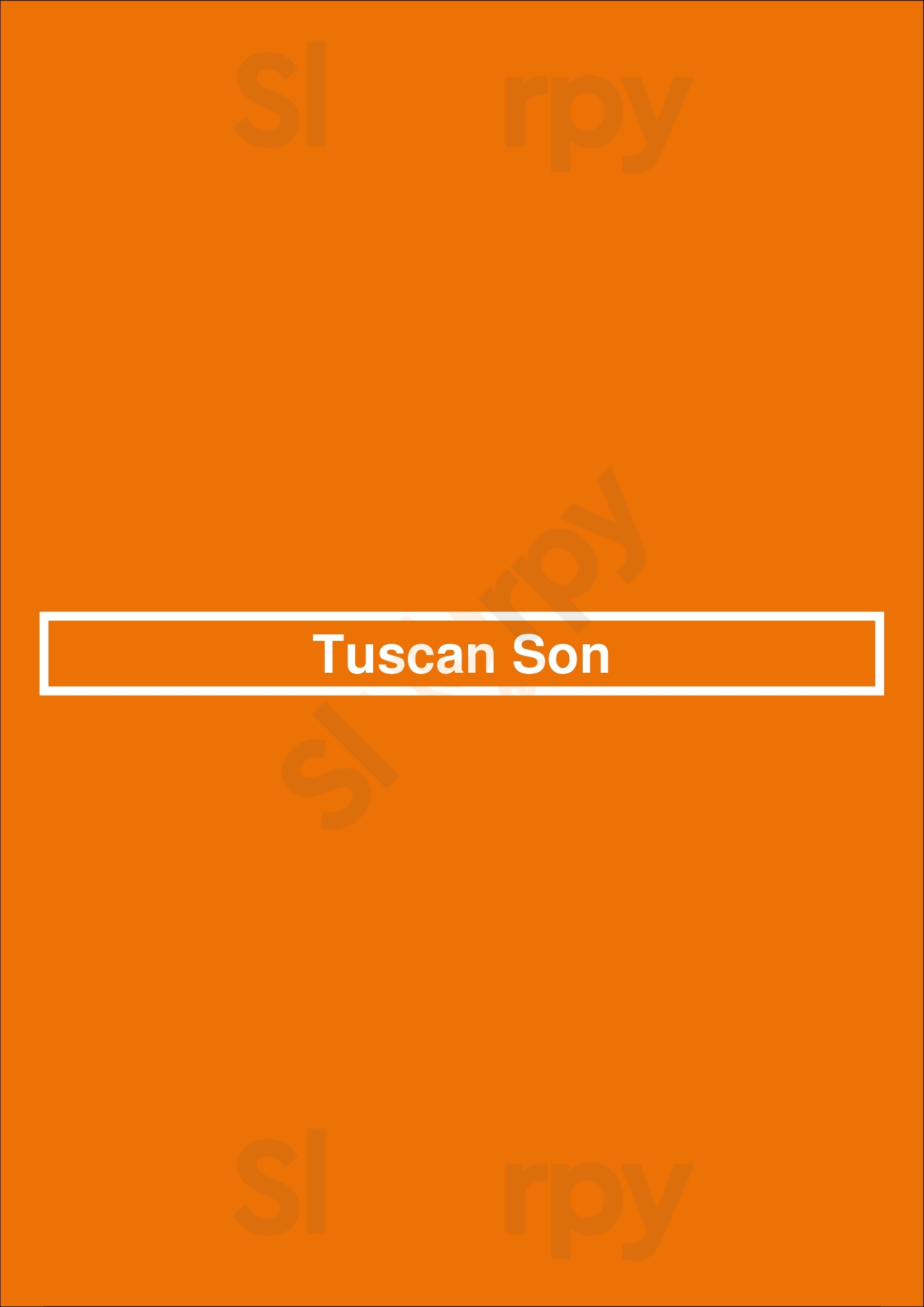 Tuscan Son Los Angeles Menu - 1
