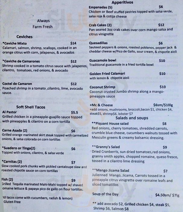 Piquant Restaurant New York City Menu - 1