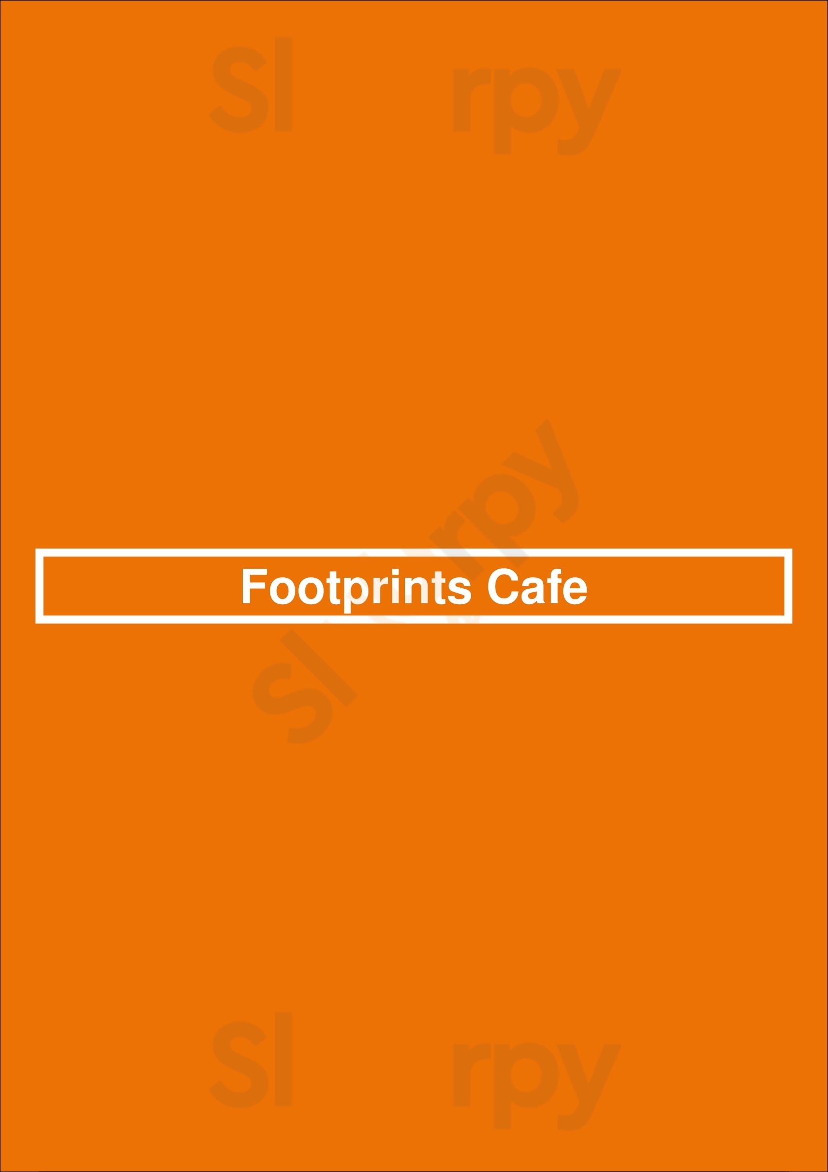 Main Menu - Footprints Cafe