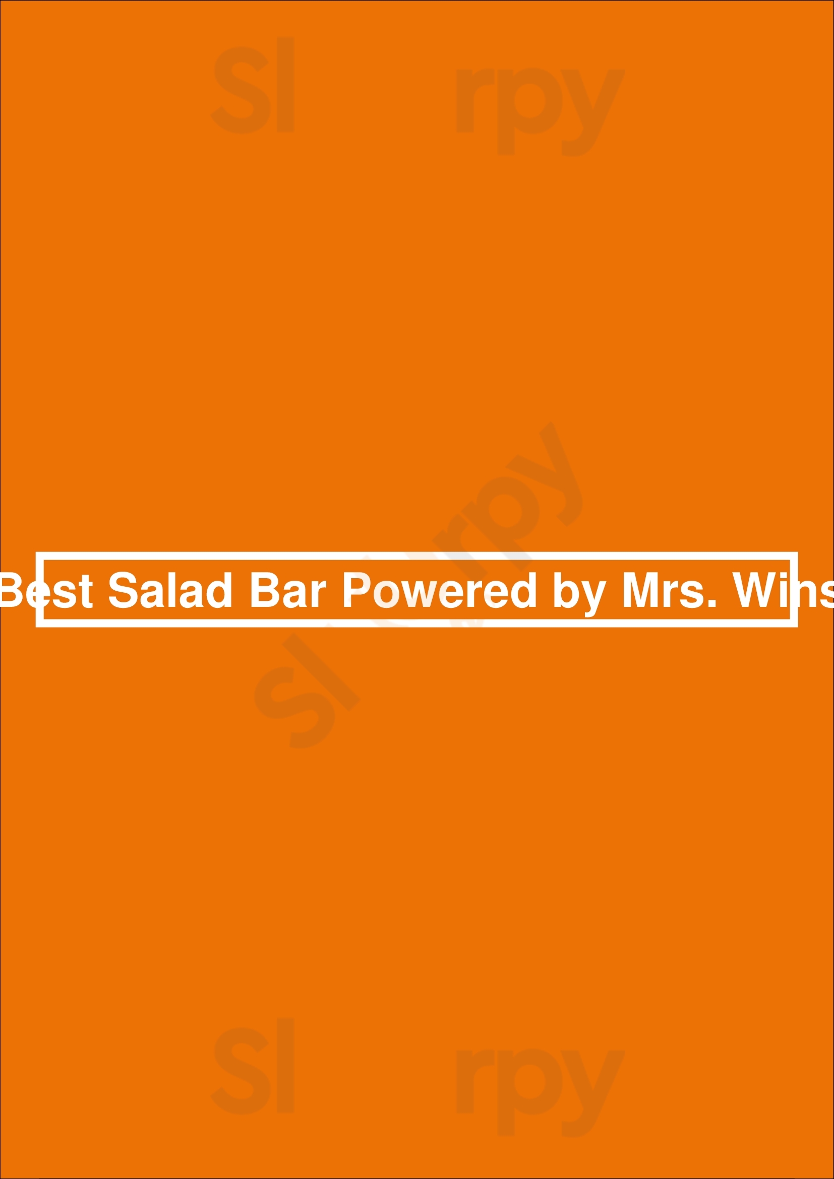 Mrs. Winston's La's Best Salad Bar Los Angeles Menu - 1