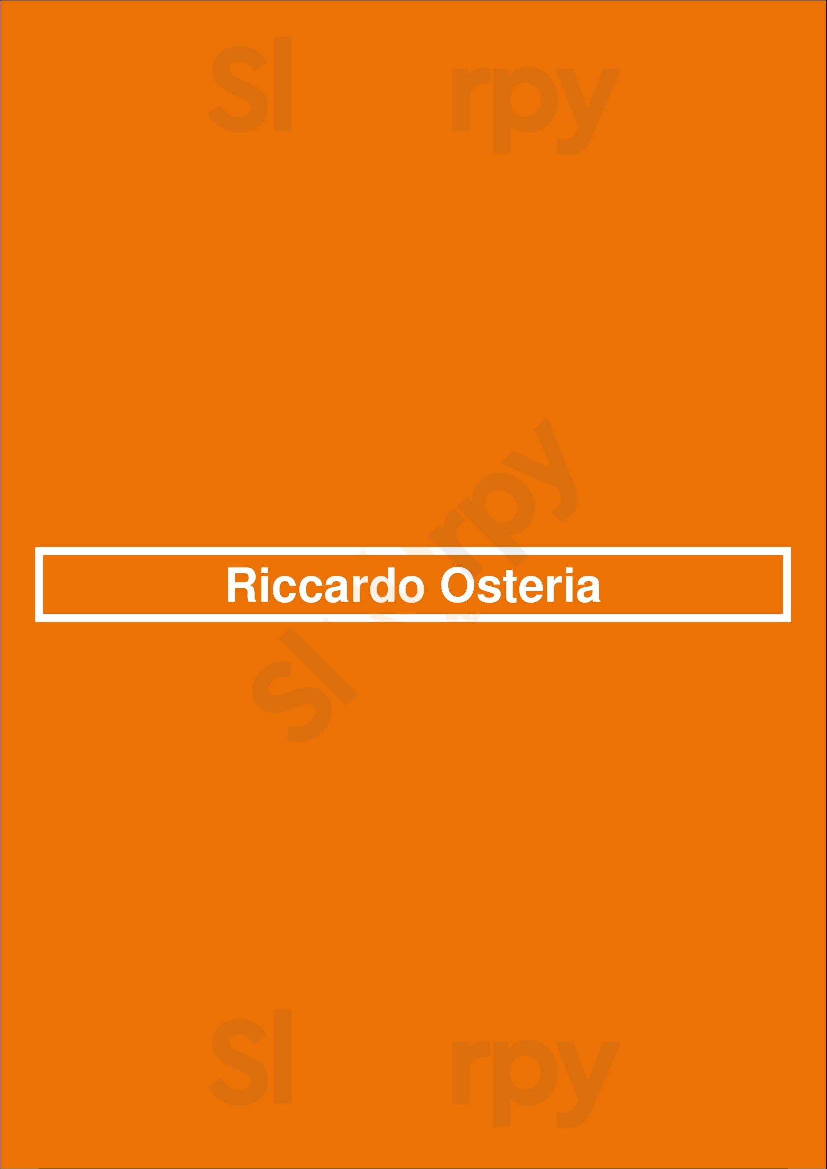 Riccardo Osteria Chicago Menu - 1