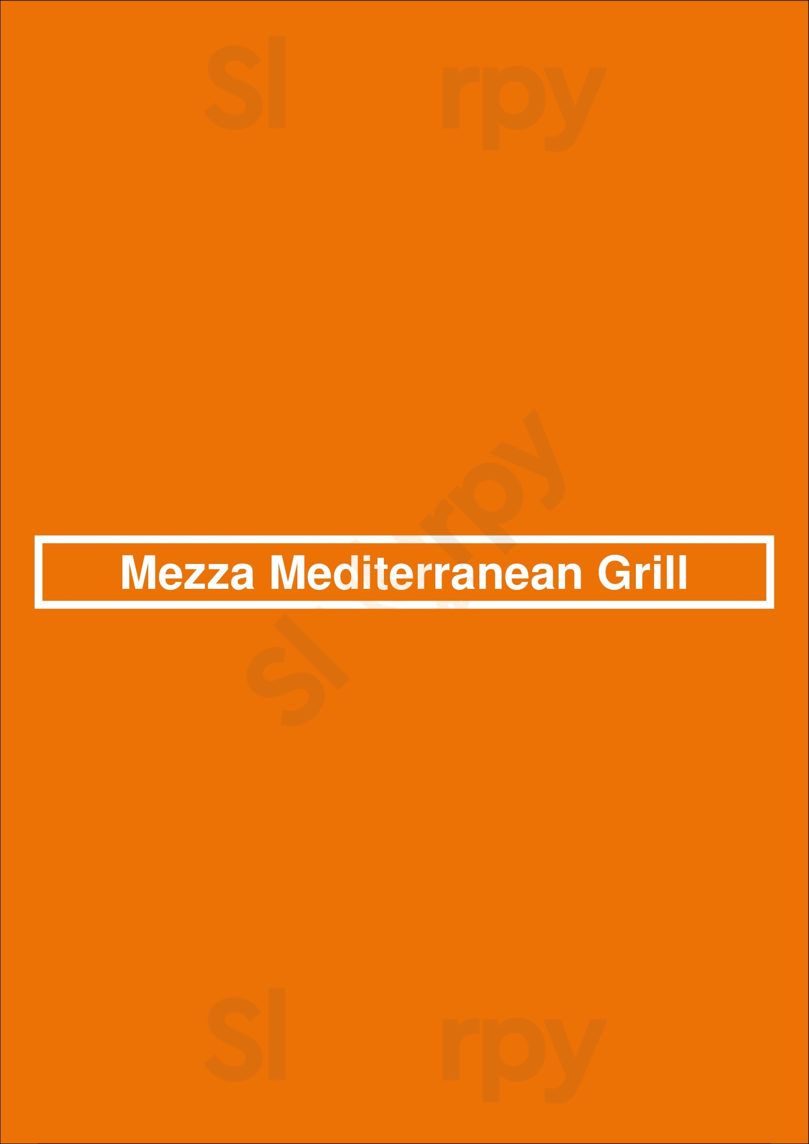 Mezza Mediterranean Grill Chicago Menu - 1