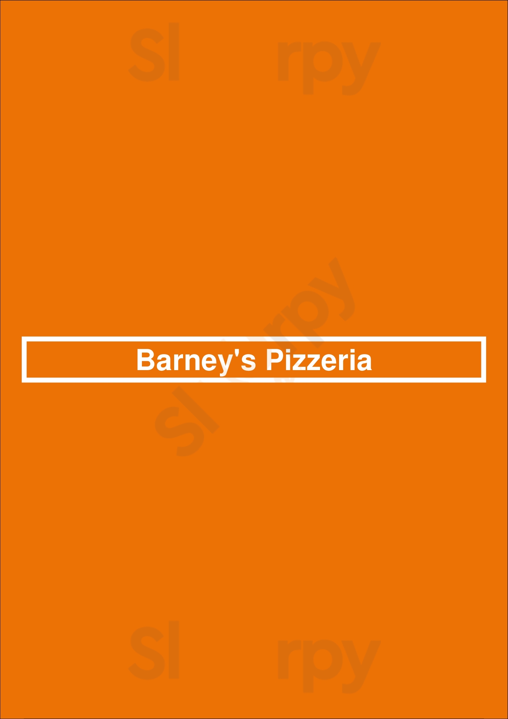 Barney's Pizzeria Chicago Menu - 1