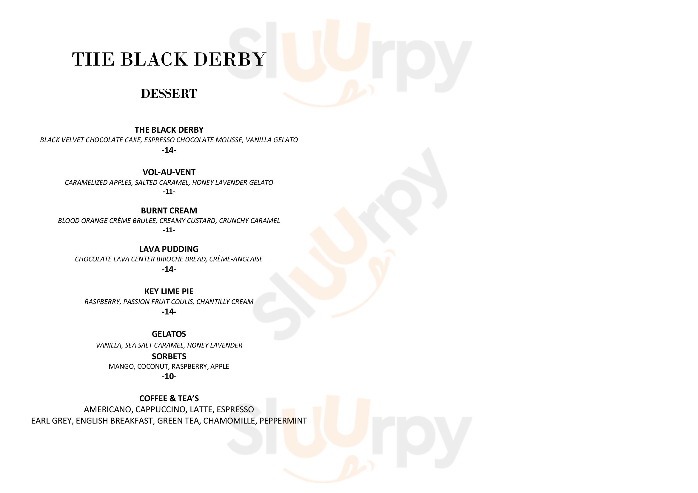 Main Menu - The Black Derby