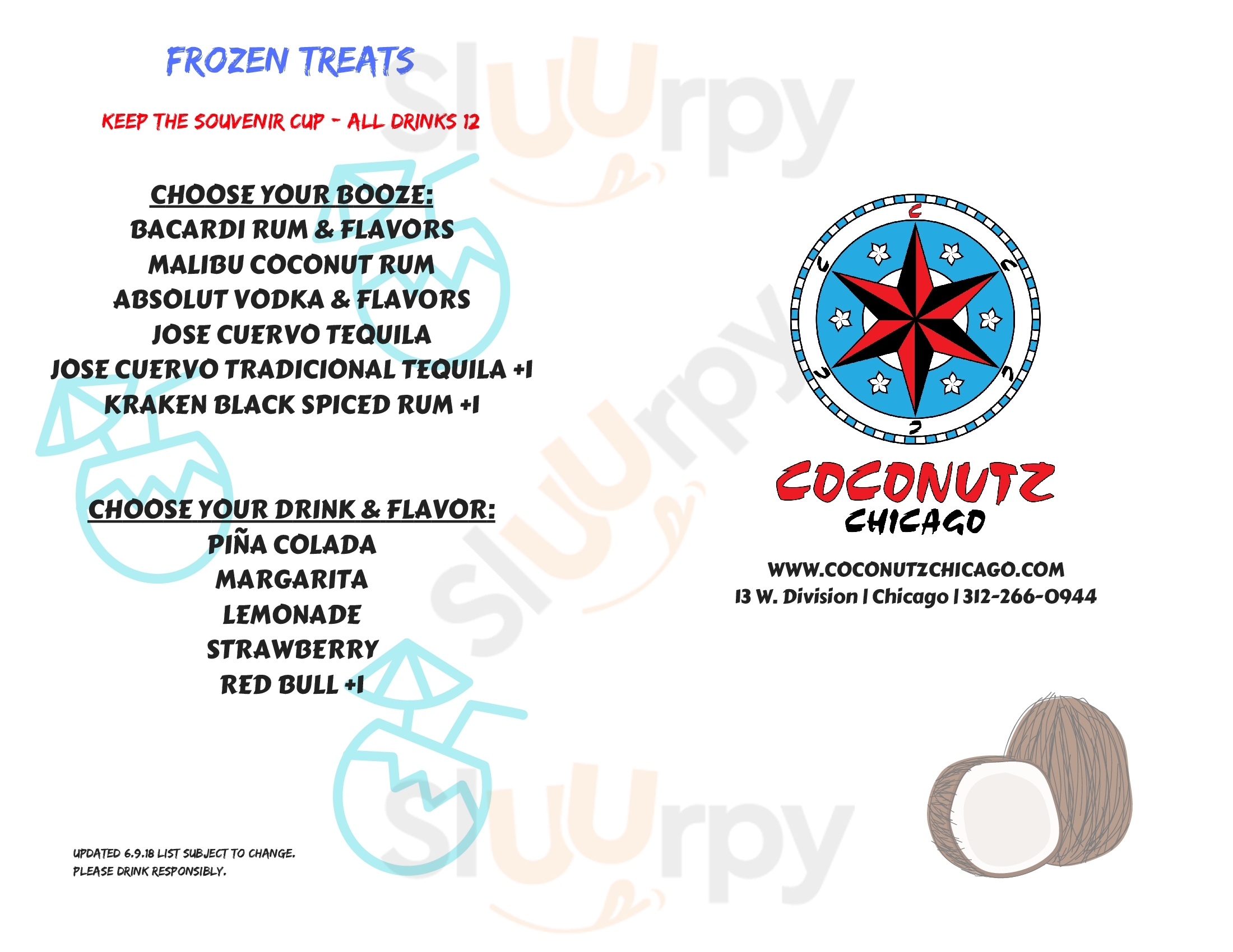 Coconutz Chicago Menu - 1