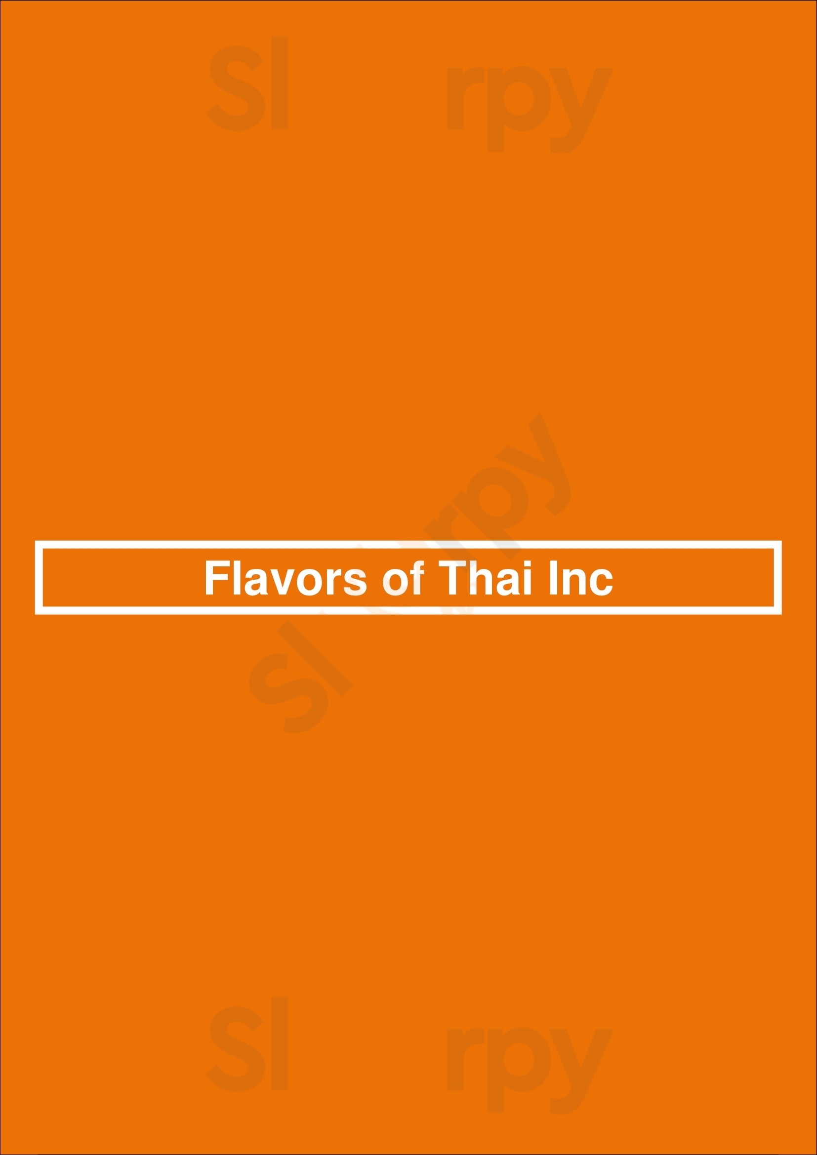 Flavors Of Thai Los Angeles Menu - 1