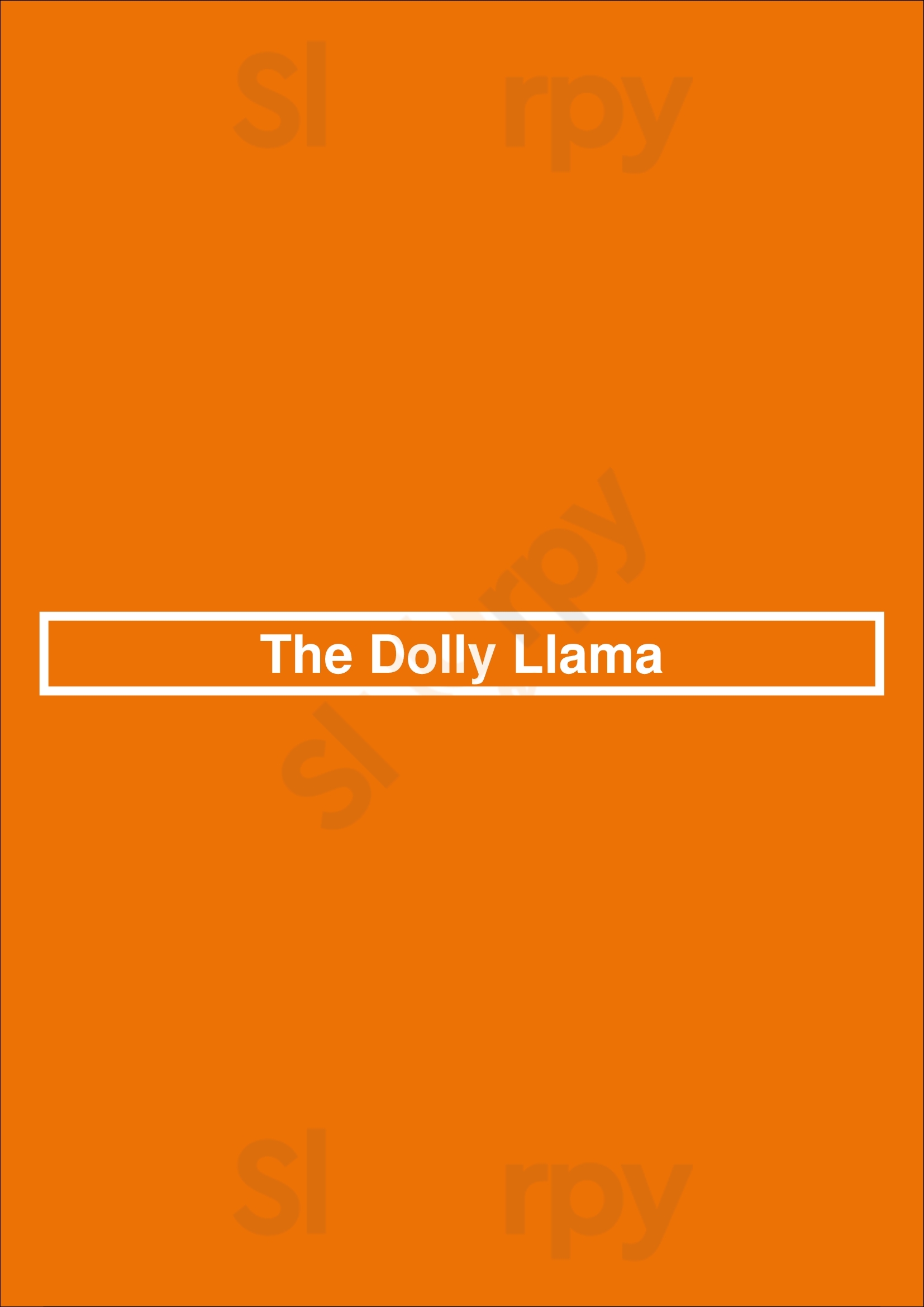 The Dolly Llama Los Angeles Menu - 1