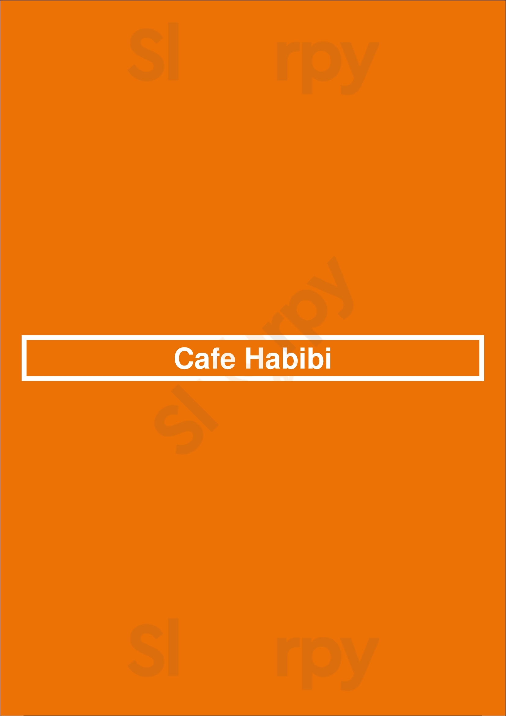 Main Menu - Cafe Habibi