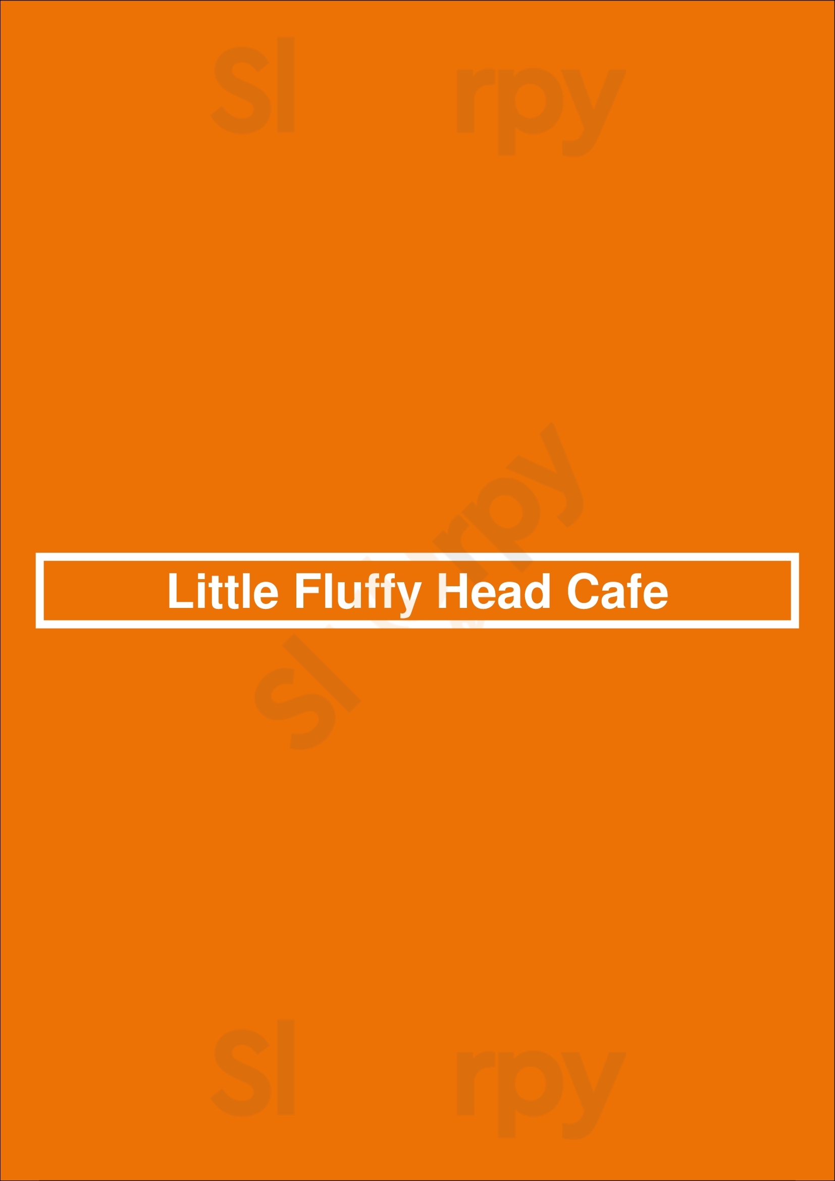 Little Fluffy Head Cafe Los Angeles Menu - 1