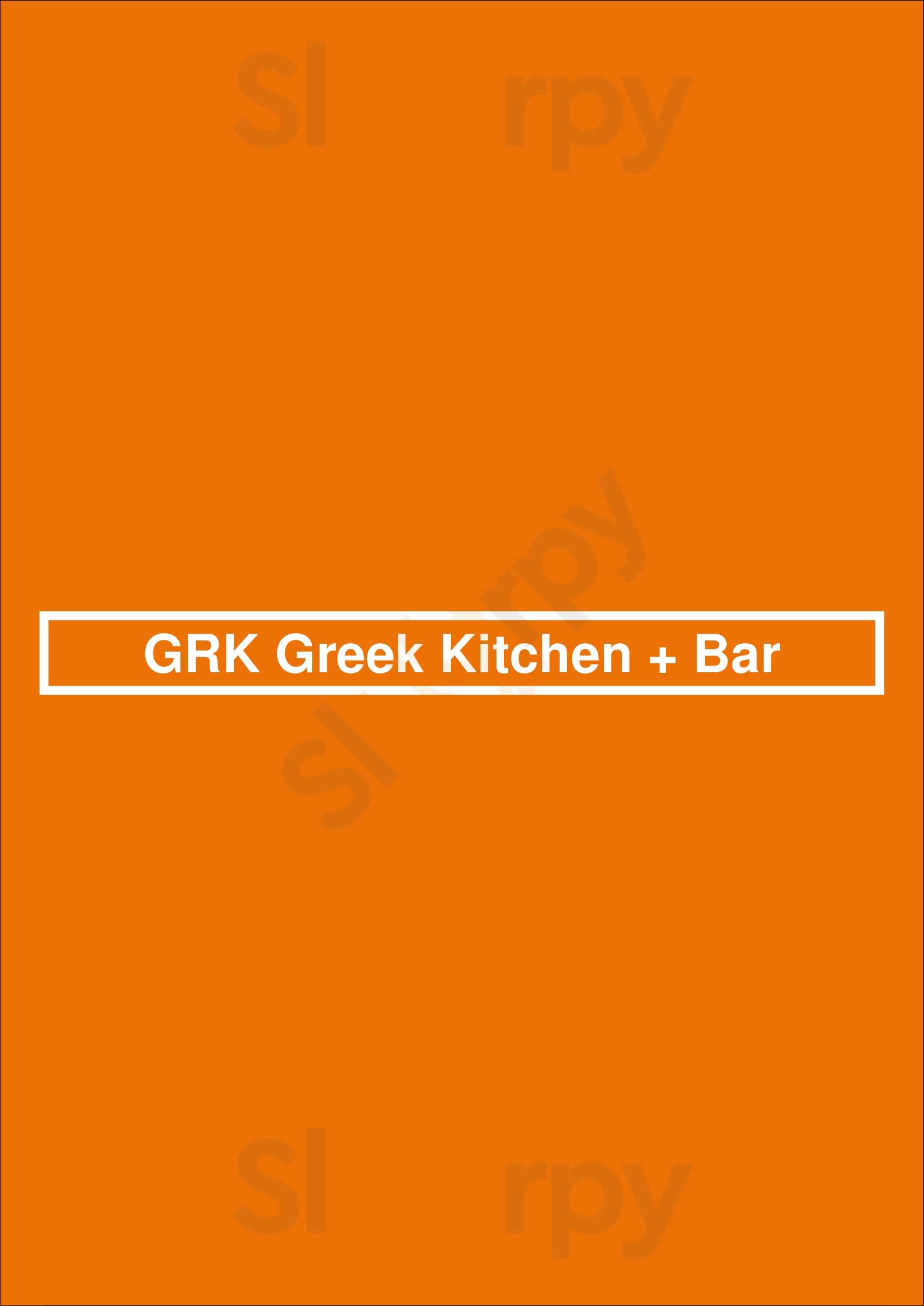 Grk Greek Kitchen + Bar Chicago Menu - 1