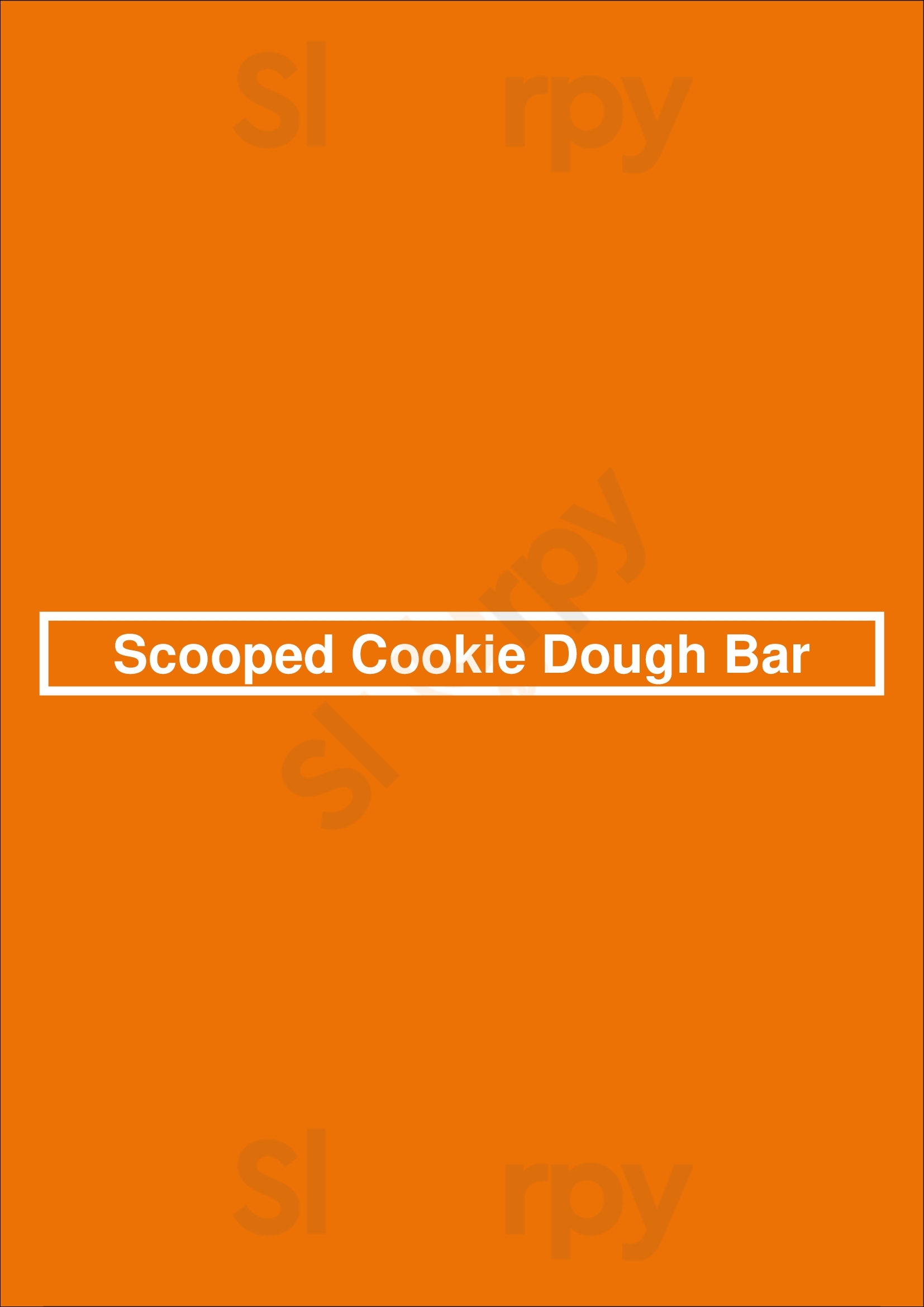 Scooped Cookie Dough Bar Chicago Menu - 1