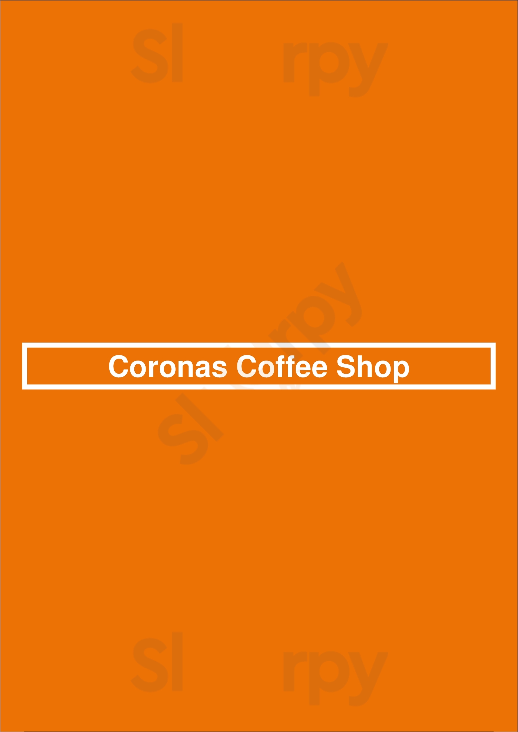 Coronas Coffee Shop Chicago Menu - 1