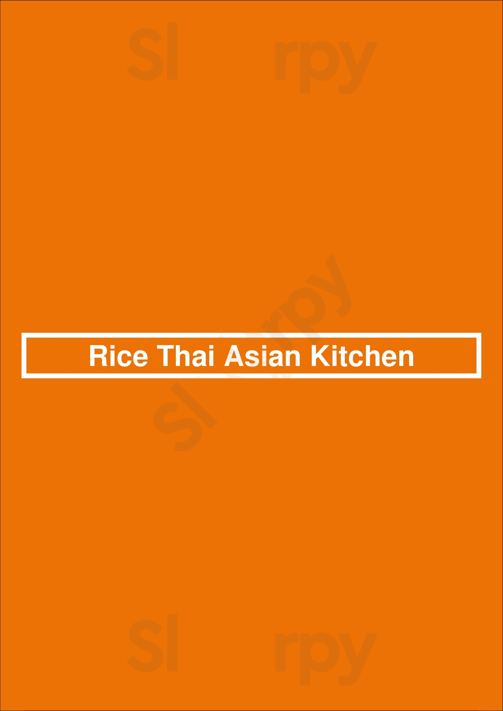 Rice Thai Asian Kitchen Chicago Menu - 1