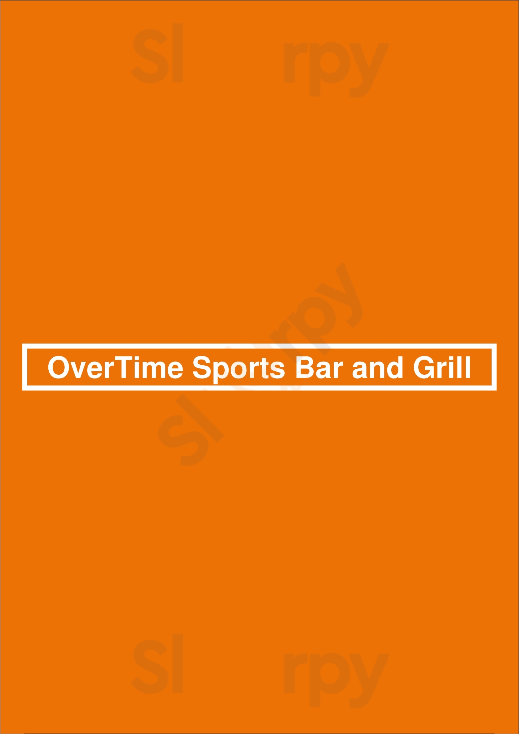 Overtime Sports Bar And Grill Chicago Menu - 1