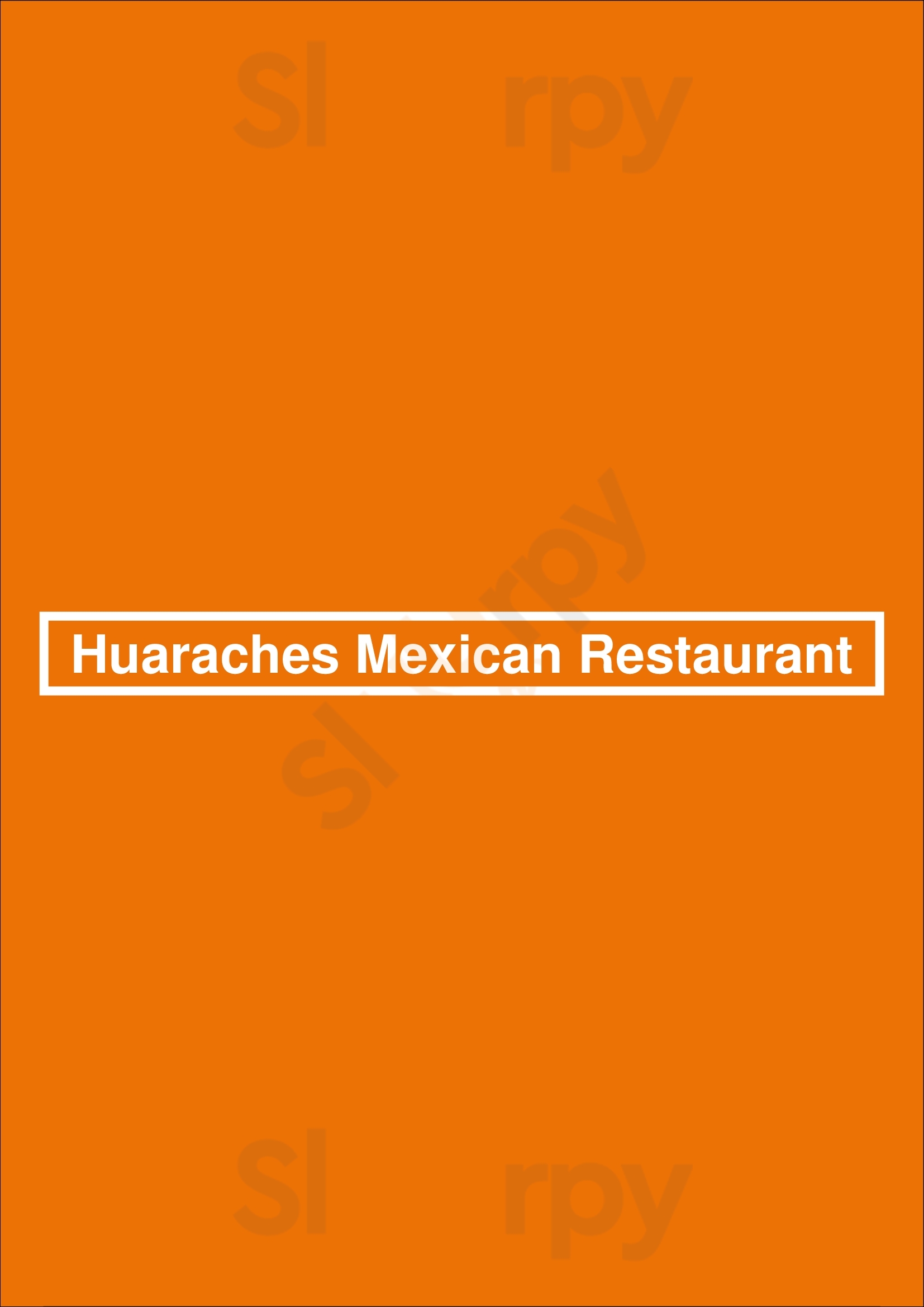 Huaraches Mexican Restaurant Chicago Menu - 1