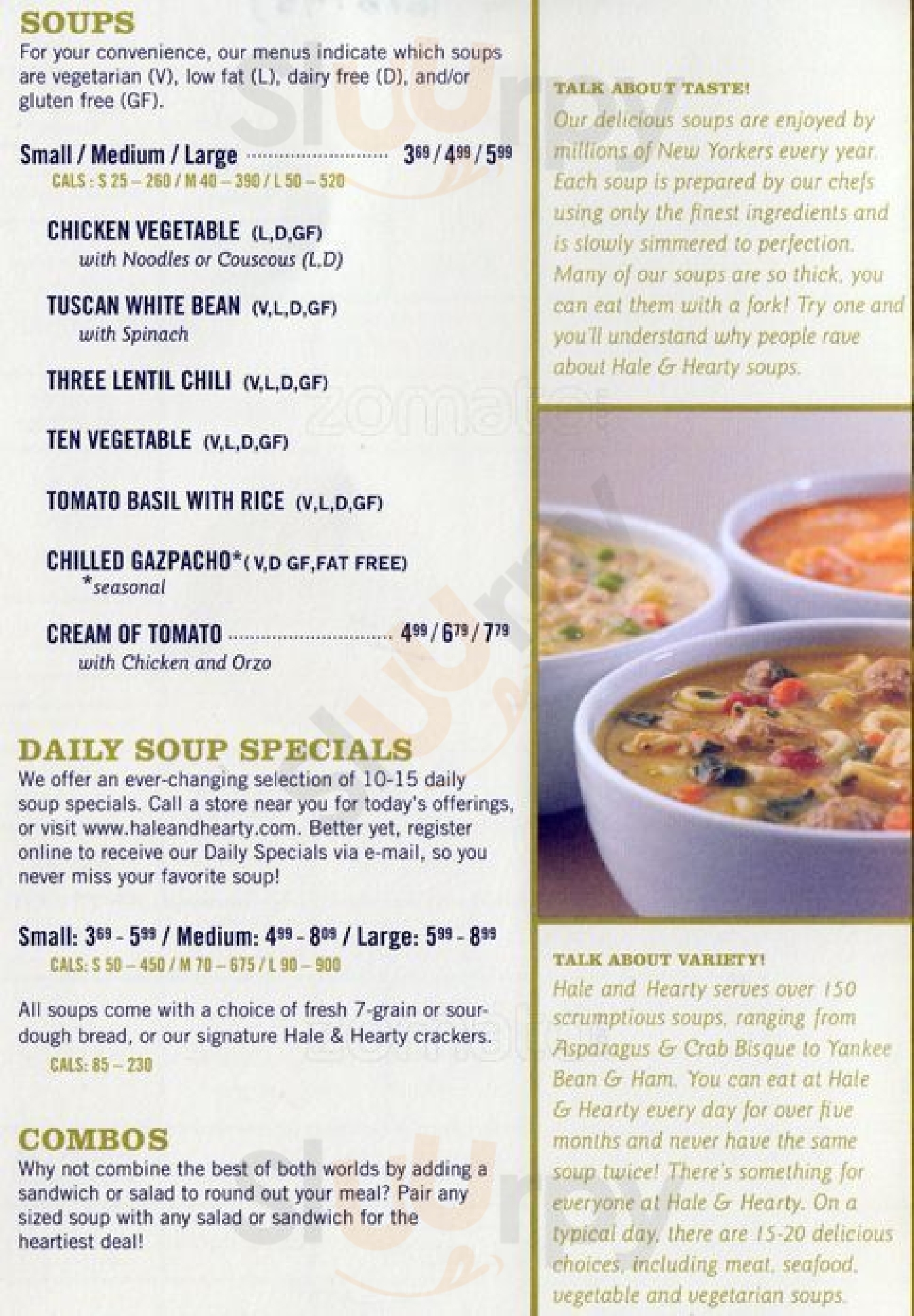 Main Menu - Hale And Hearty Soups