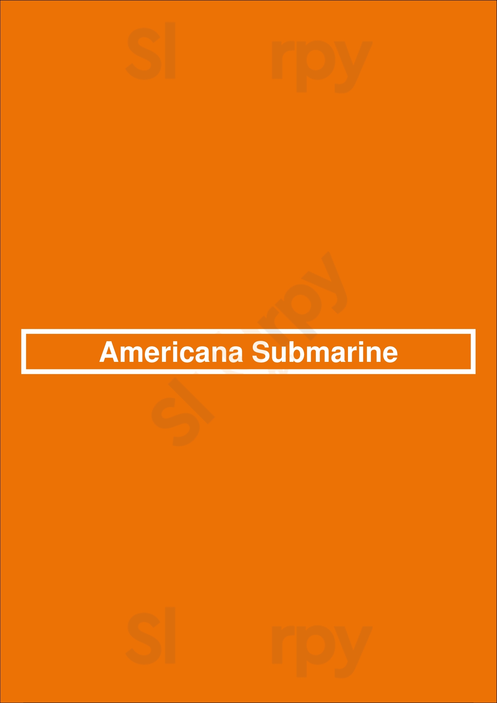 Main Menu - Americana Submarine