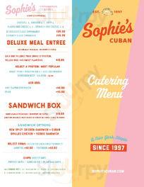 Sophie's Cuban Cuisine menu