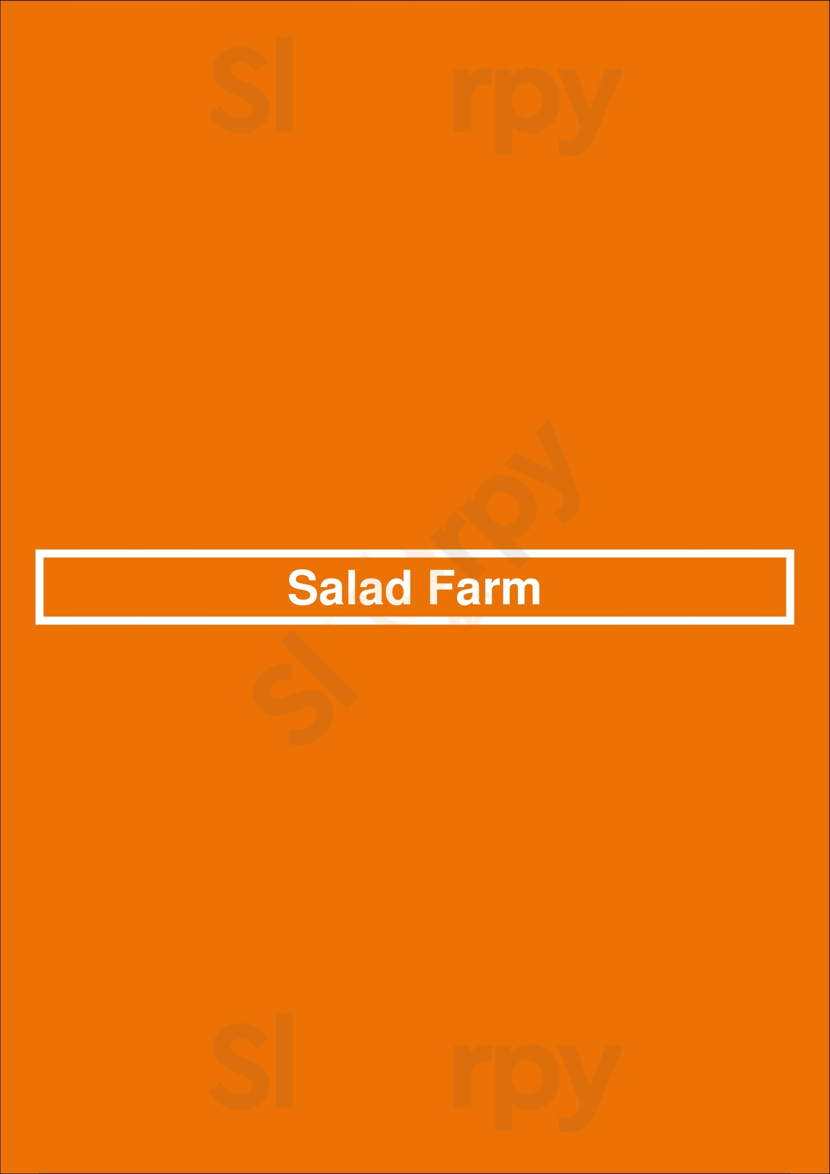 Salad Farm Los Angeles Menu - 1