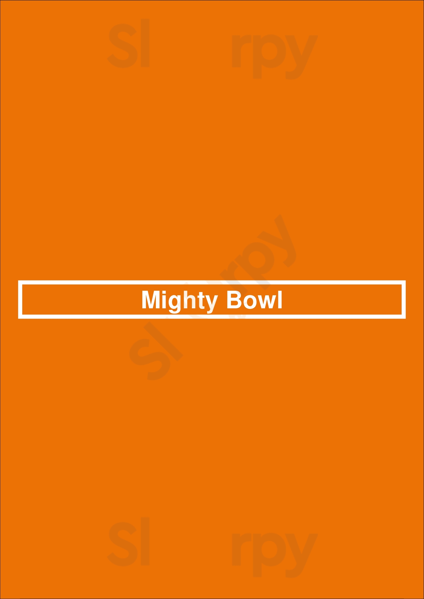 Mighty Bowl New York City Menu - 1