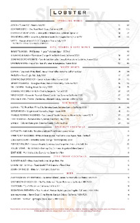 The Lobster menu