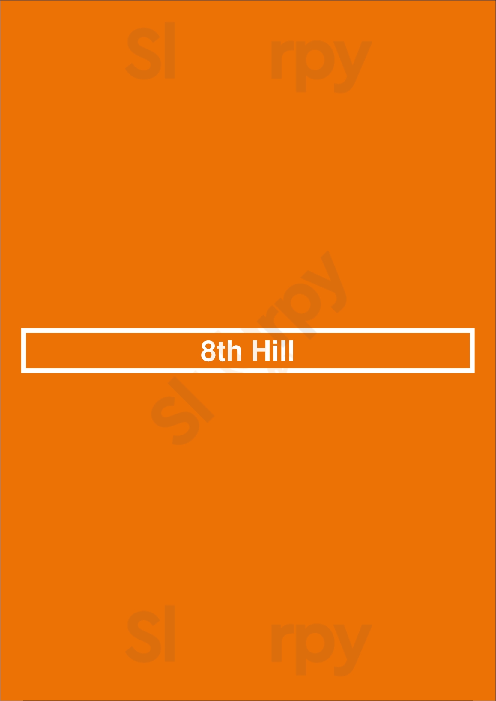 8th Hill New York City Menu - 1