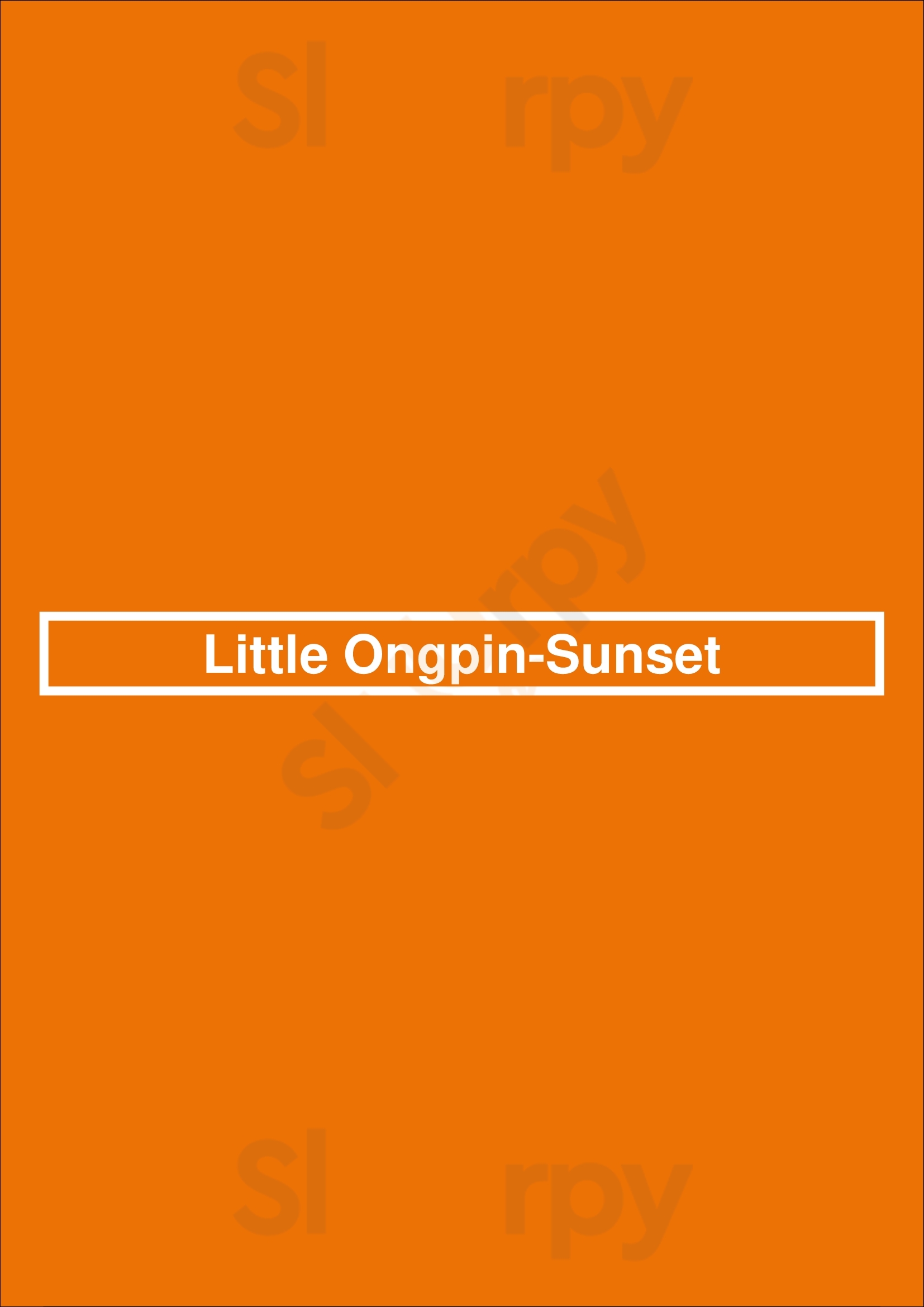 Little Ongpin-sunset Los Angeles Menu - 1