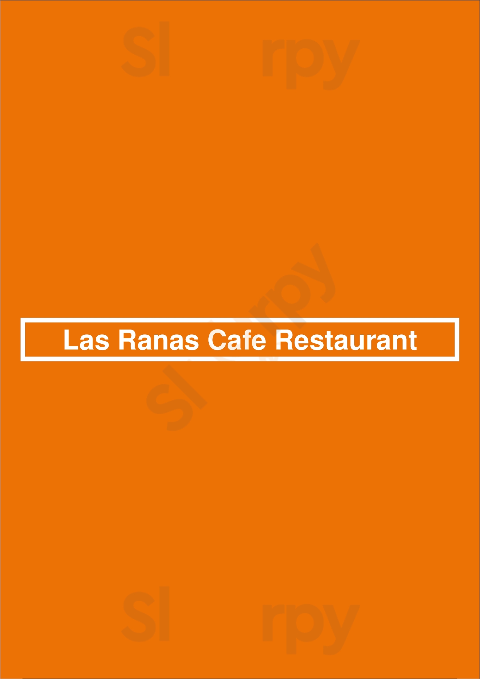 Las Ranas Cafe Restaurant Los Angeles Menu - 1