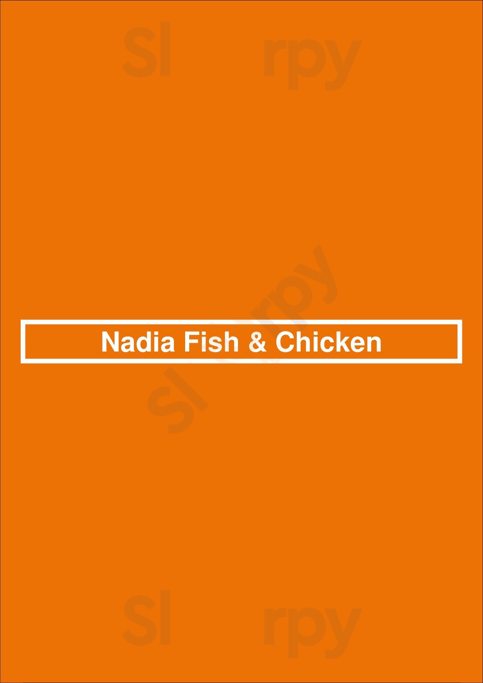 Nadia Fish & Chicken Chicago Menu - 1