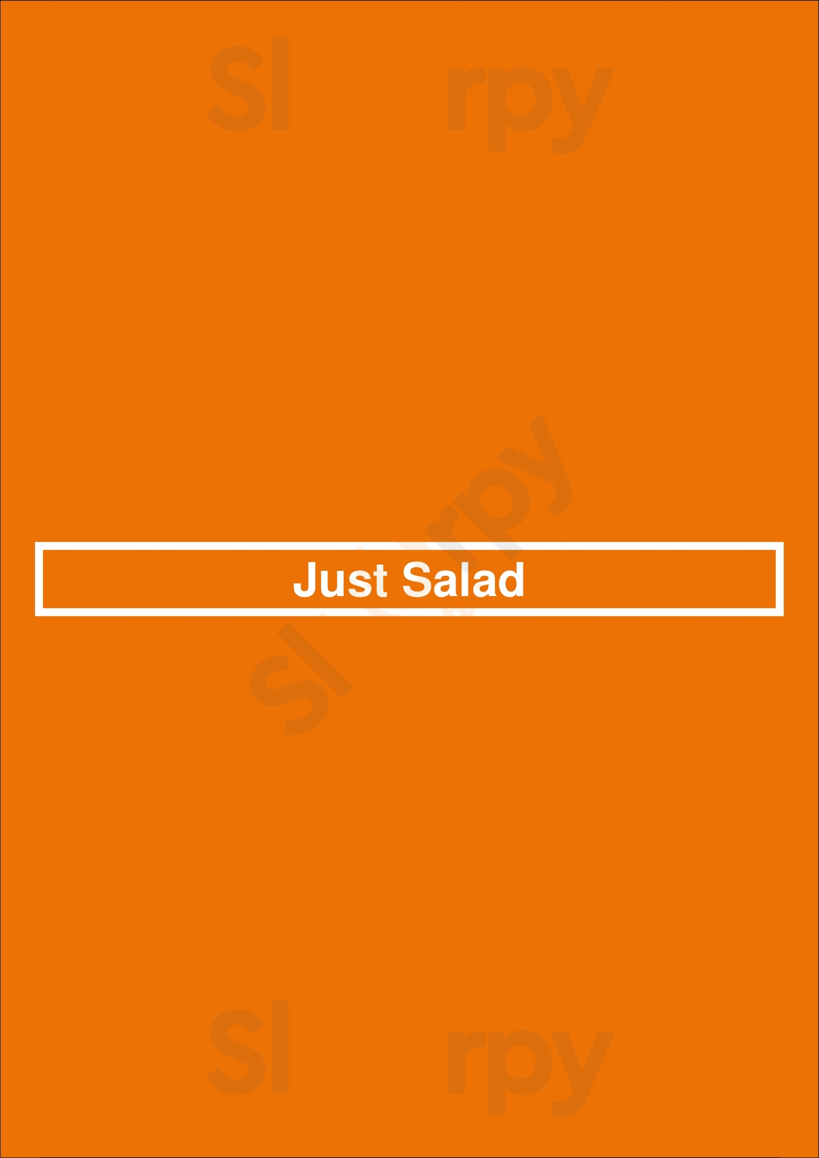 Main Menu - Just Salad