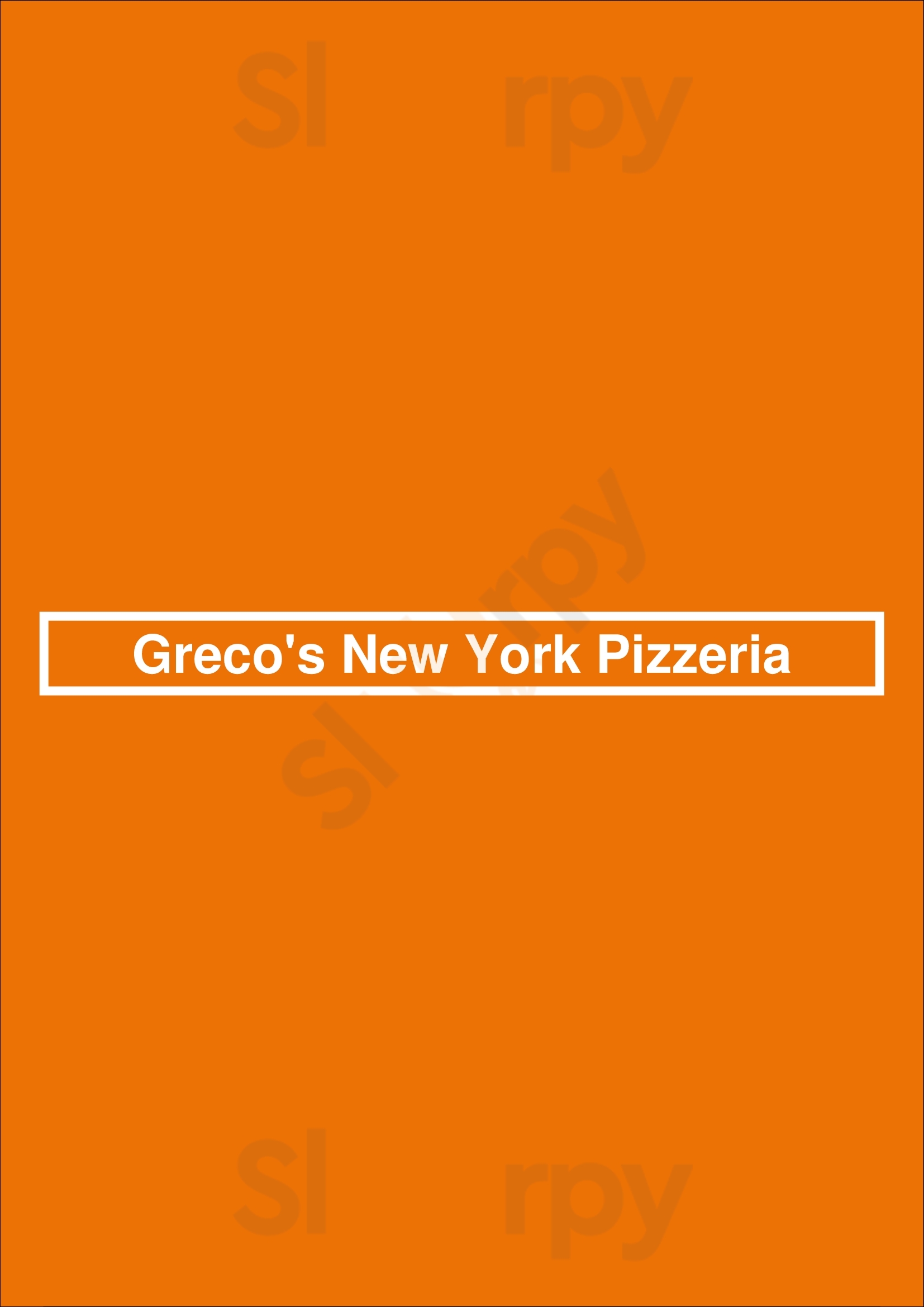 Greco's New York Pizzaria Los Angeles Menu - 1