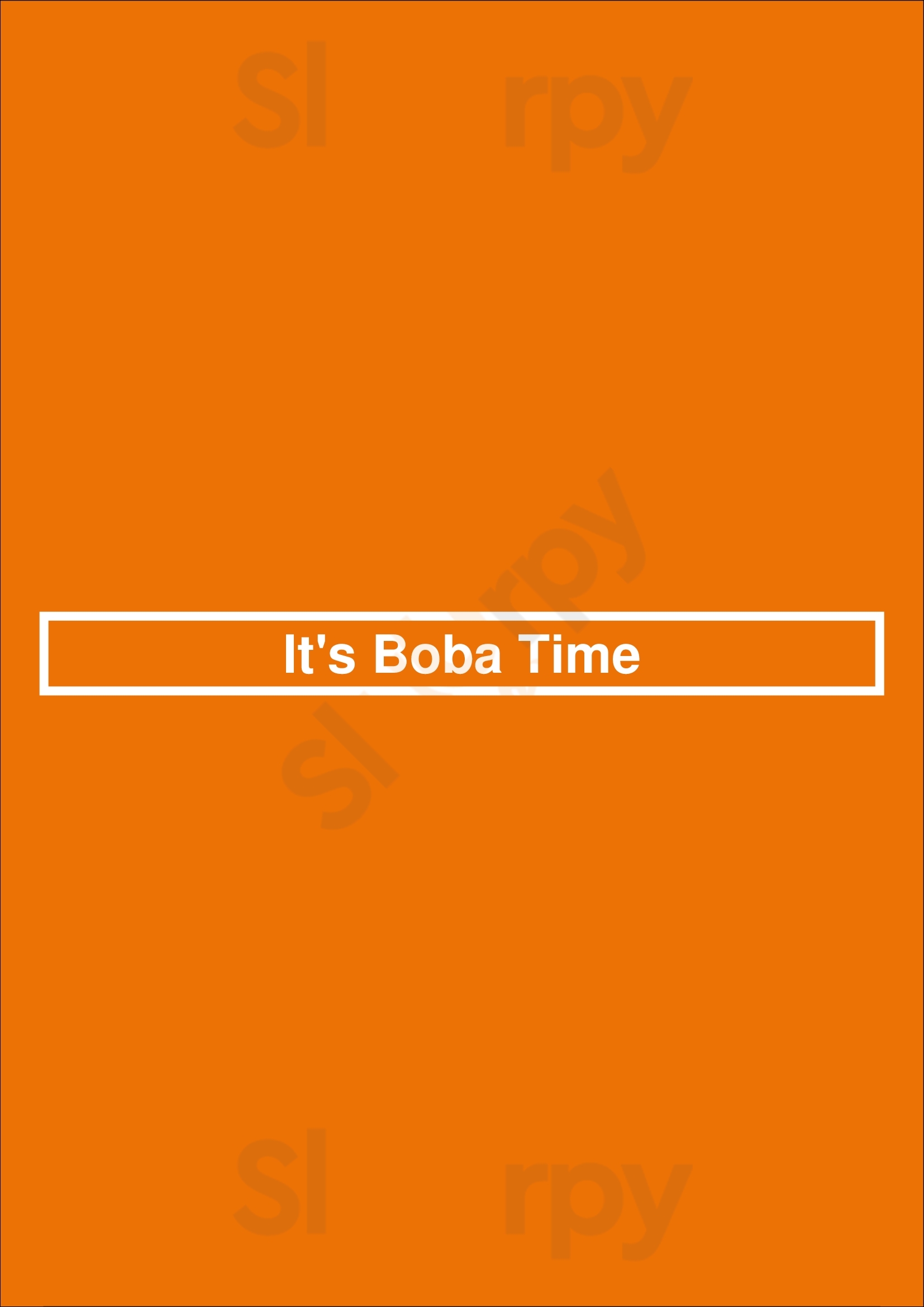 It's Boba Time Los Angeles Menu - 1