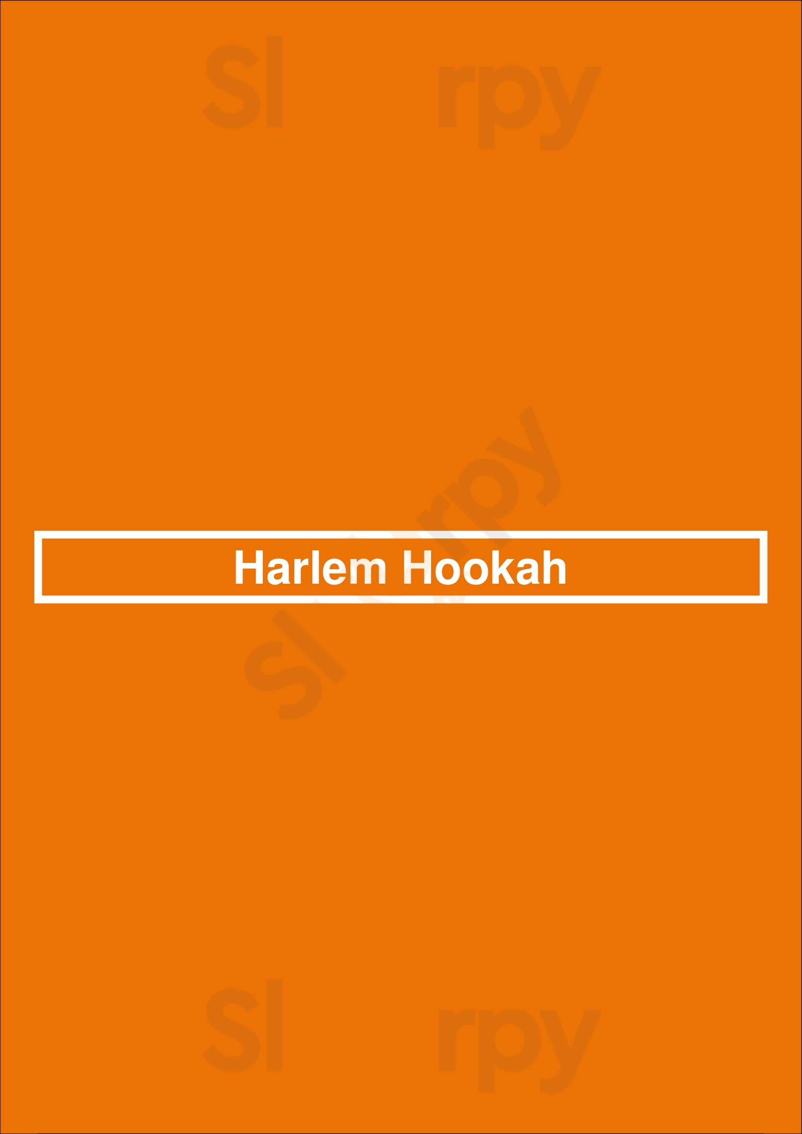 Harlem Hookah New York City Menu - 1