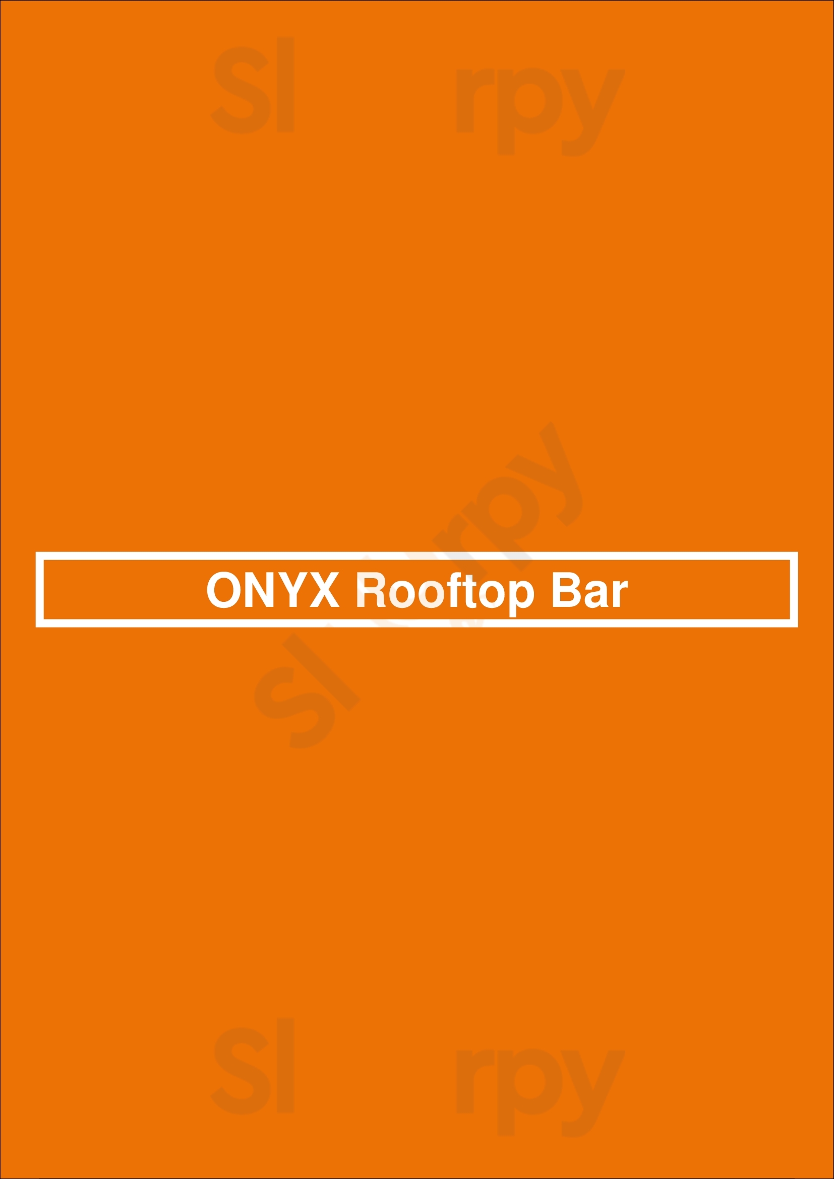 Onyx Rooftop Bar Santa Monica Menu - 1