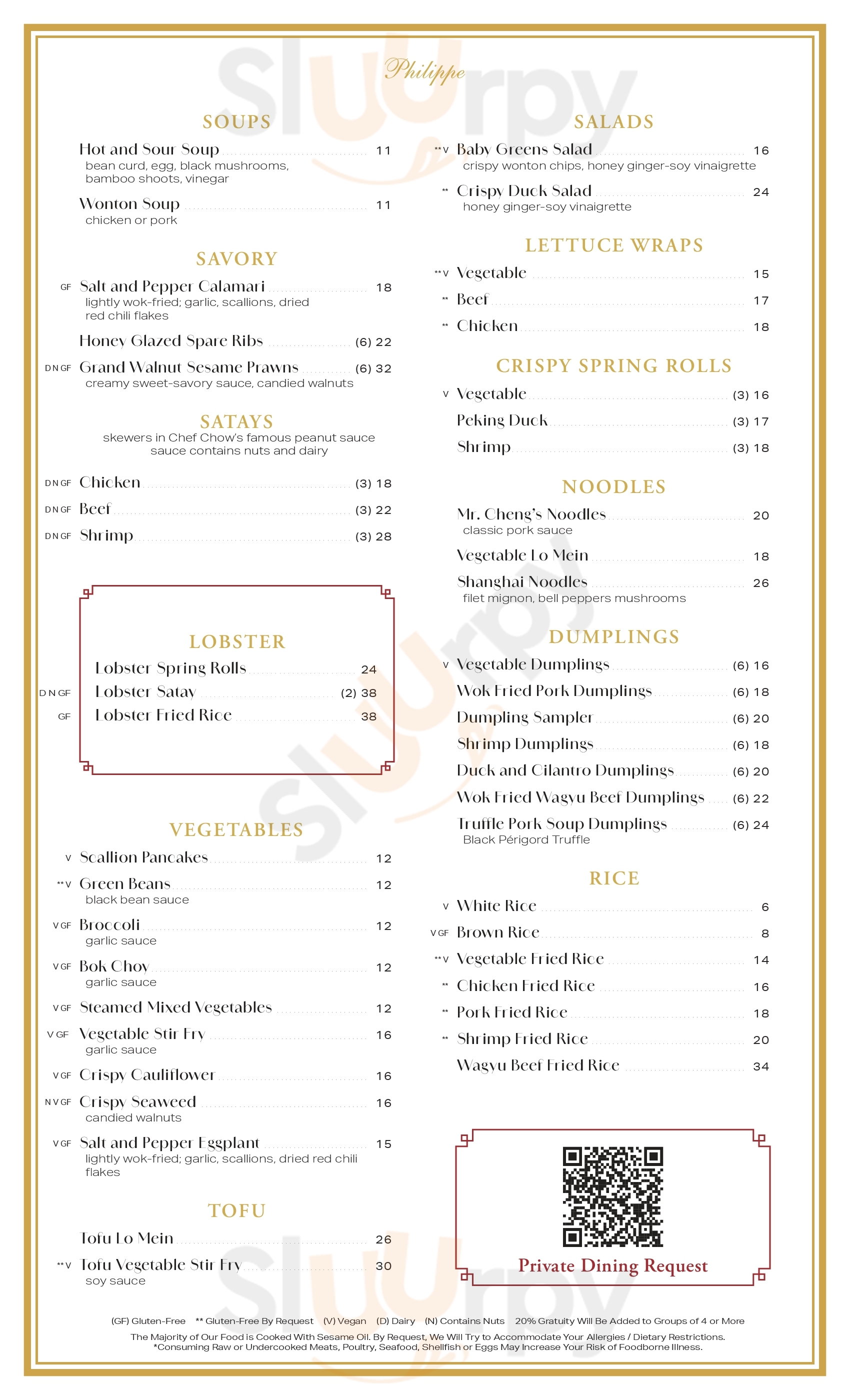 Main Menu - Match Uptown Restaurant