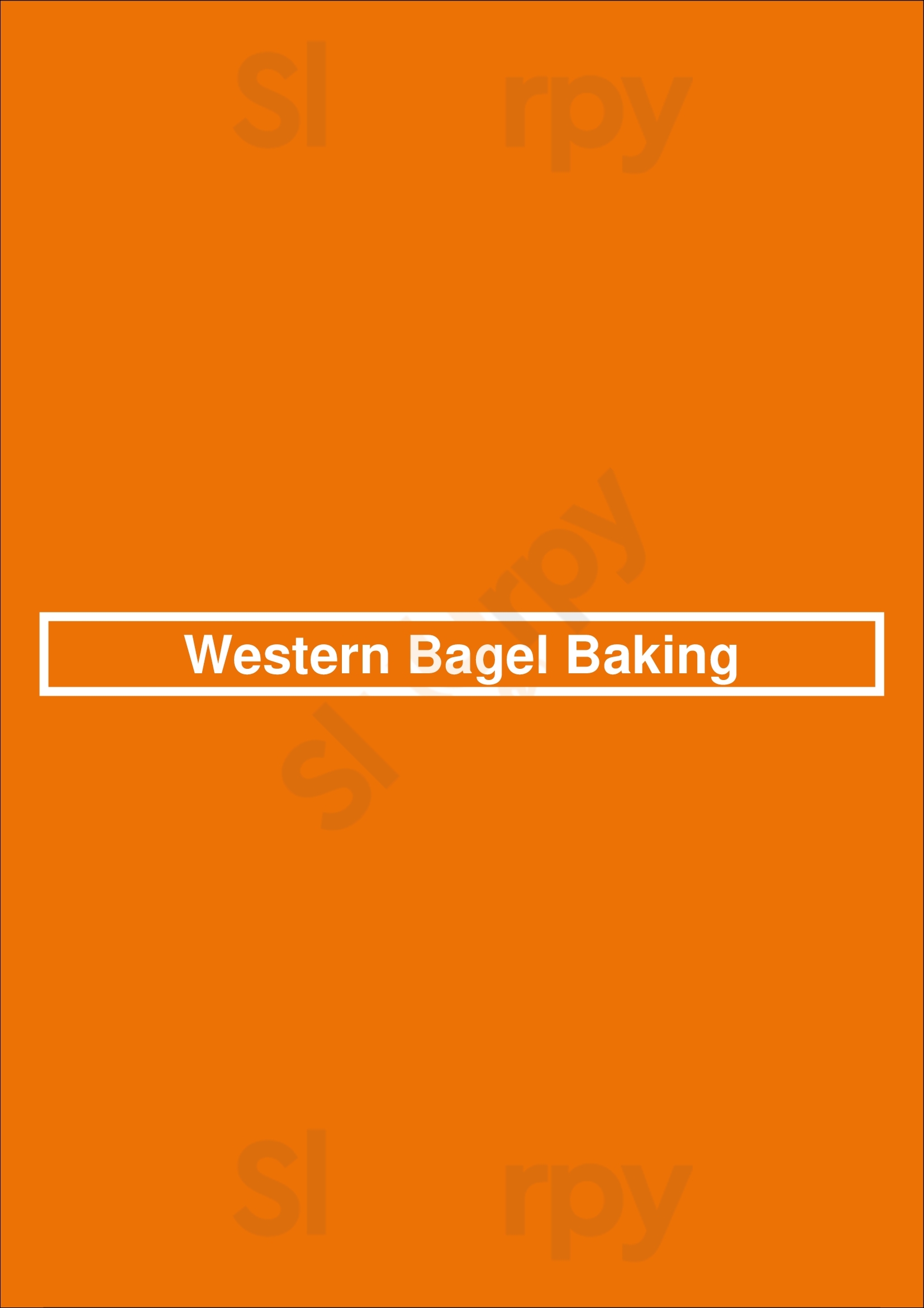 Western Bagel Baking Los Angeles Menu - 1