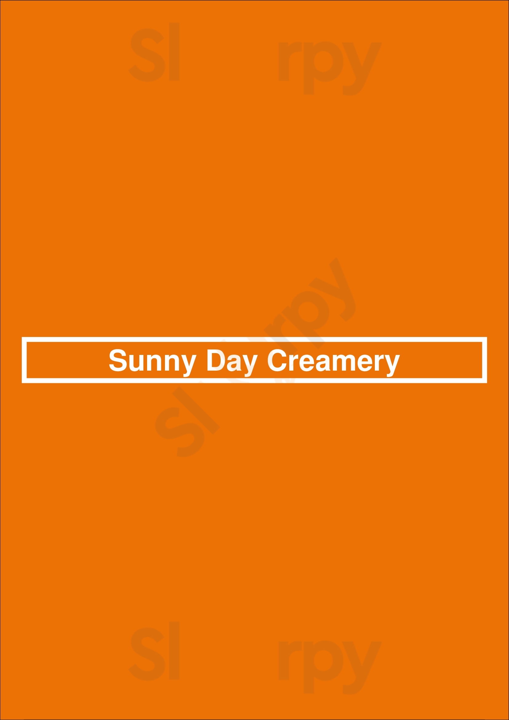 Sunny Day Creamery Los Angeles Menu - 1