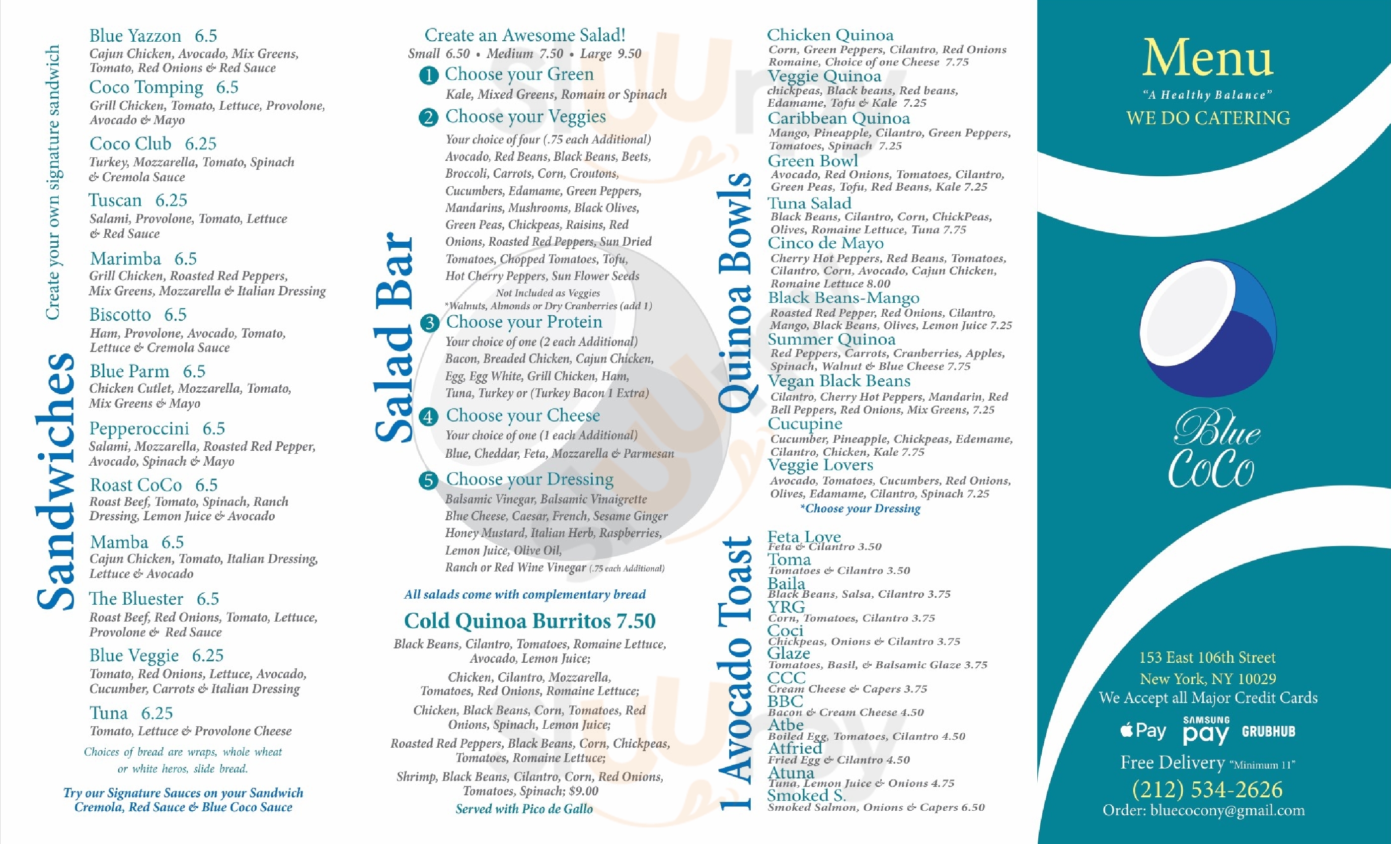 Main Menu - Blue Coco