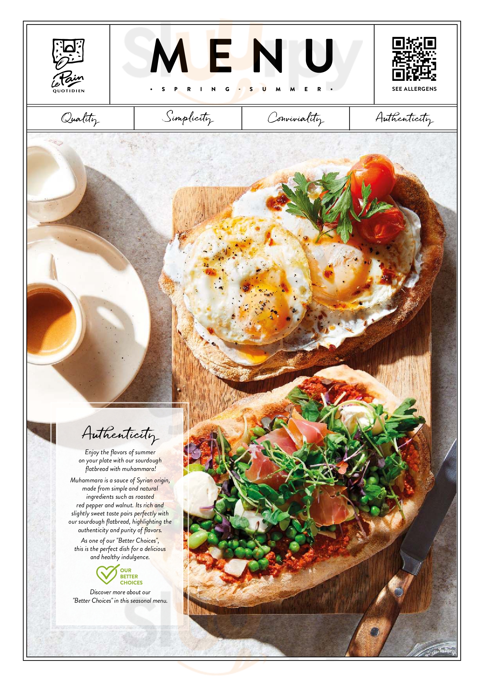 Main Menu - Le Pain Quotidien