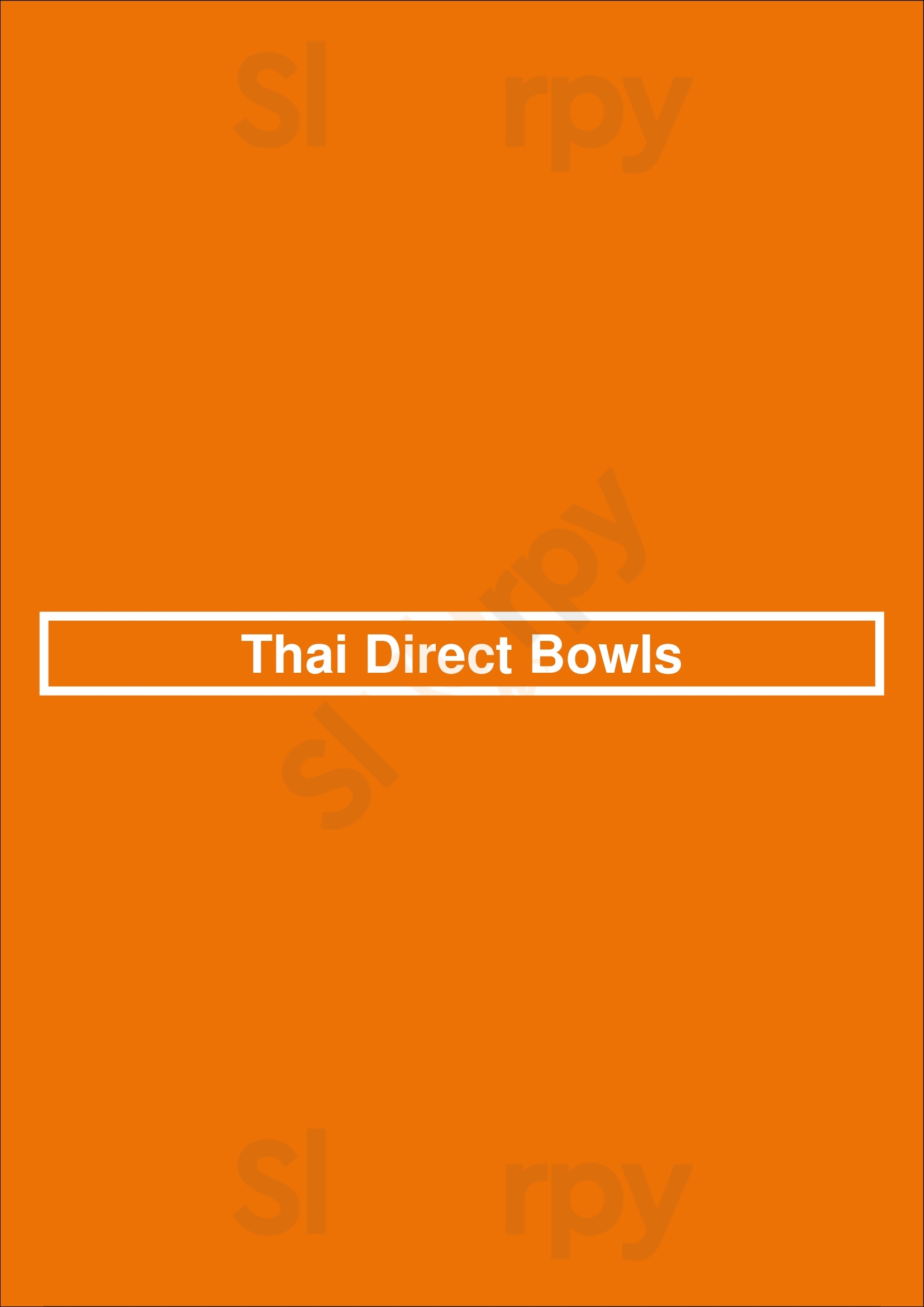 Thai Direct Bowls New York City Menu - 1