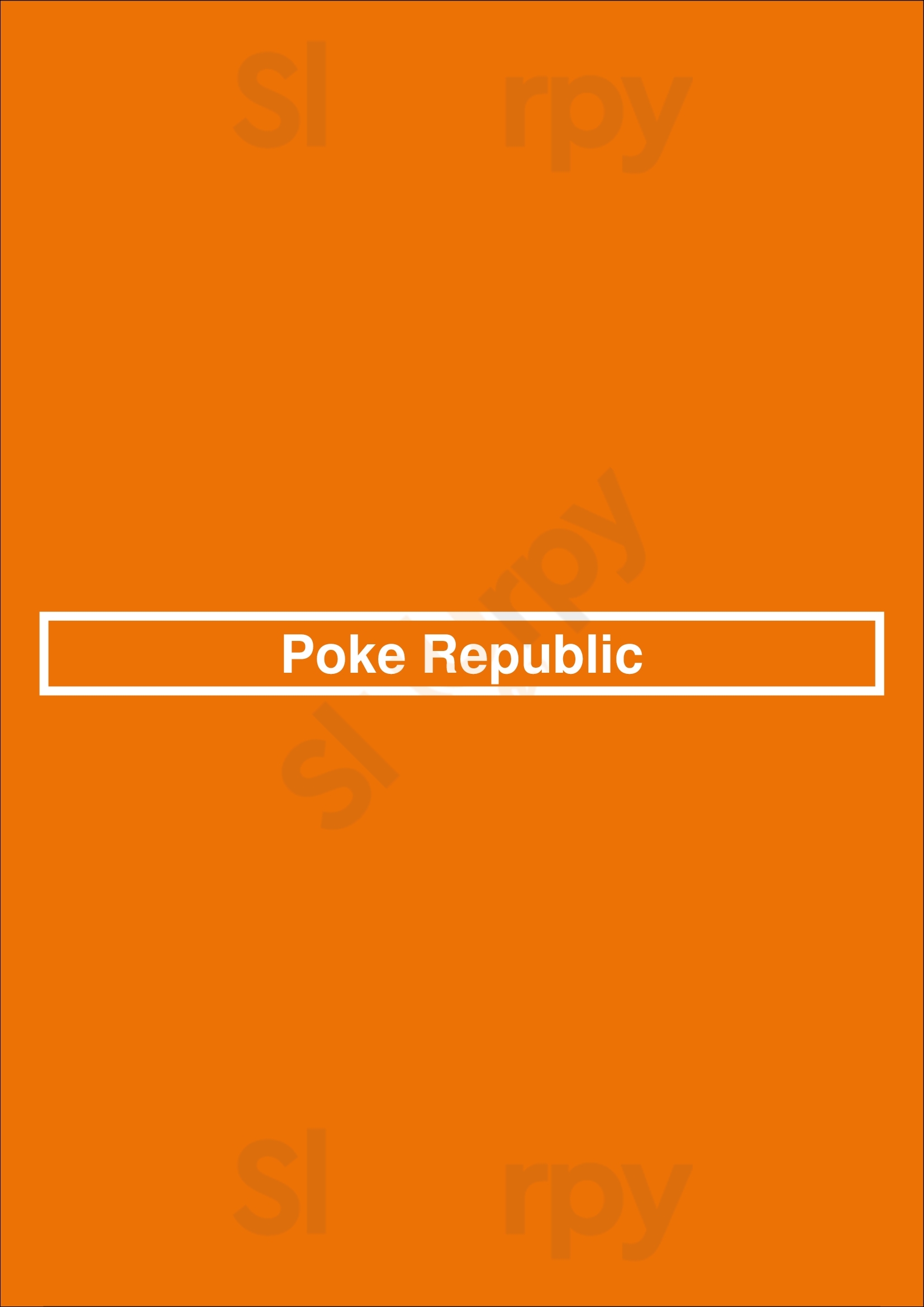 Poke Republic Los Angeles Menu - 1