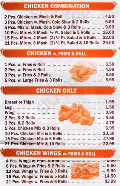 Captain's Fried Chicken New York City Menu - 1