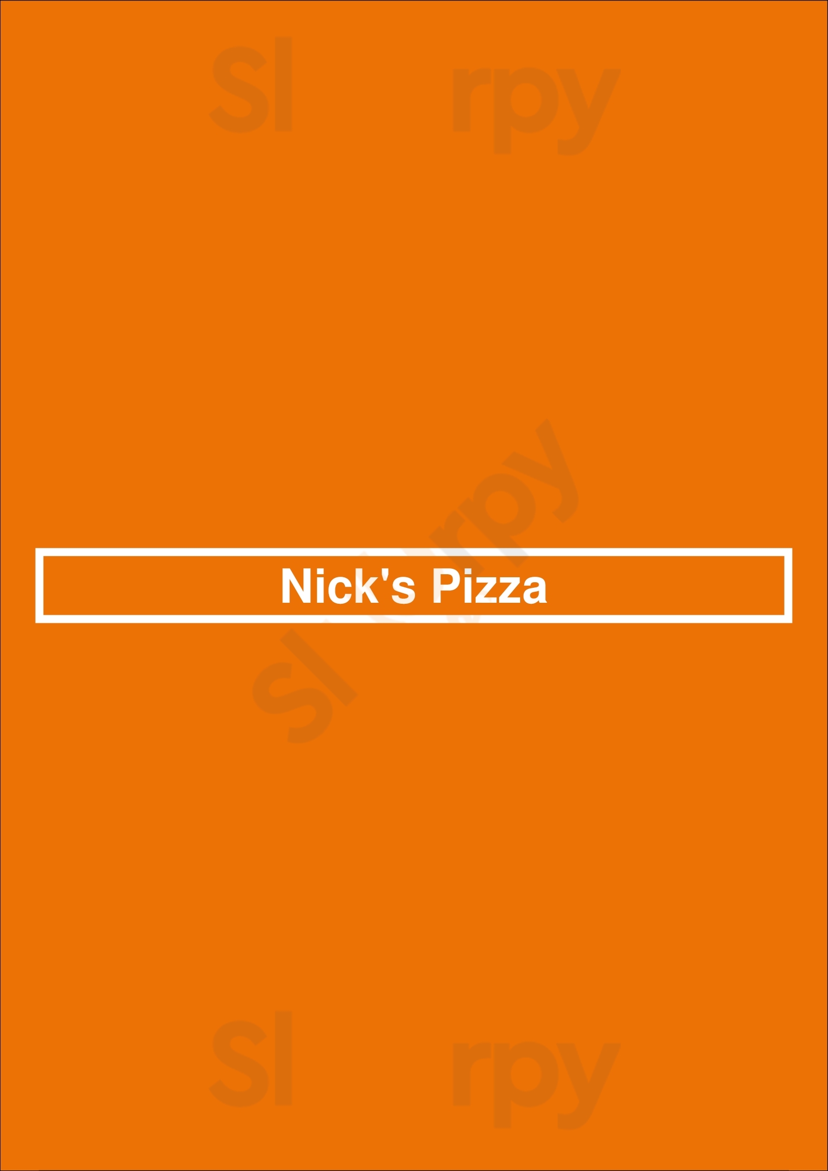 Nick's Pizza Los Angeles Menu - 1