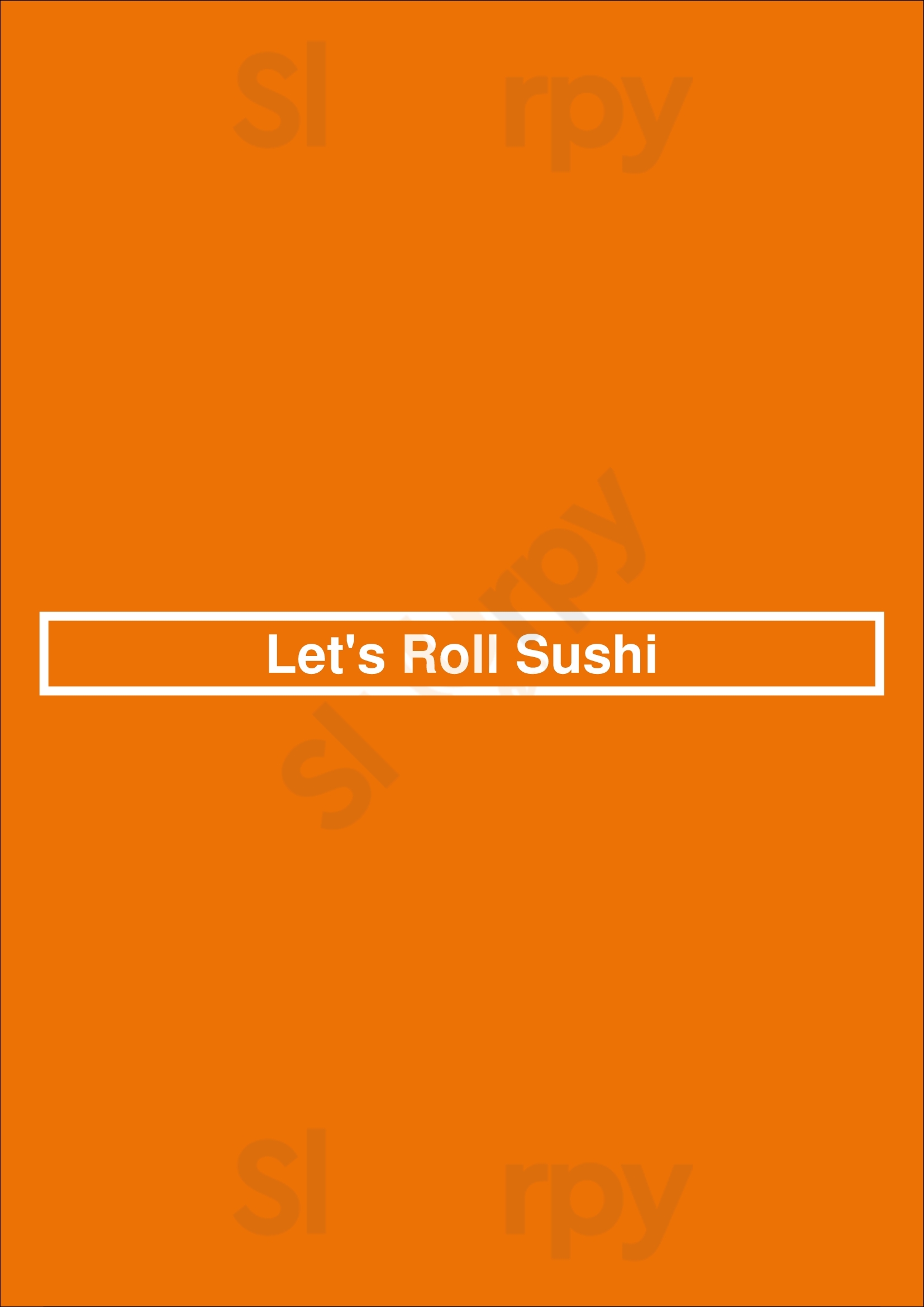 Main Menu - Let's Roll Sushi