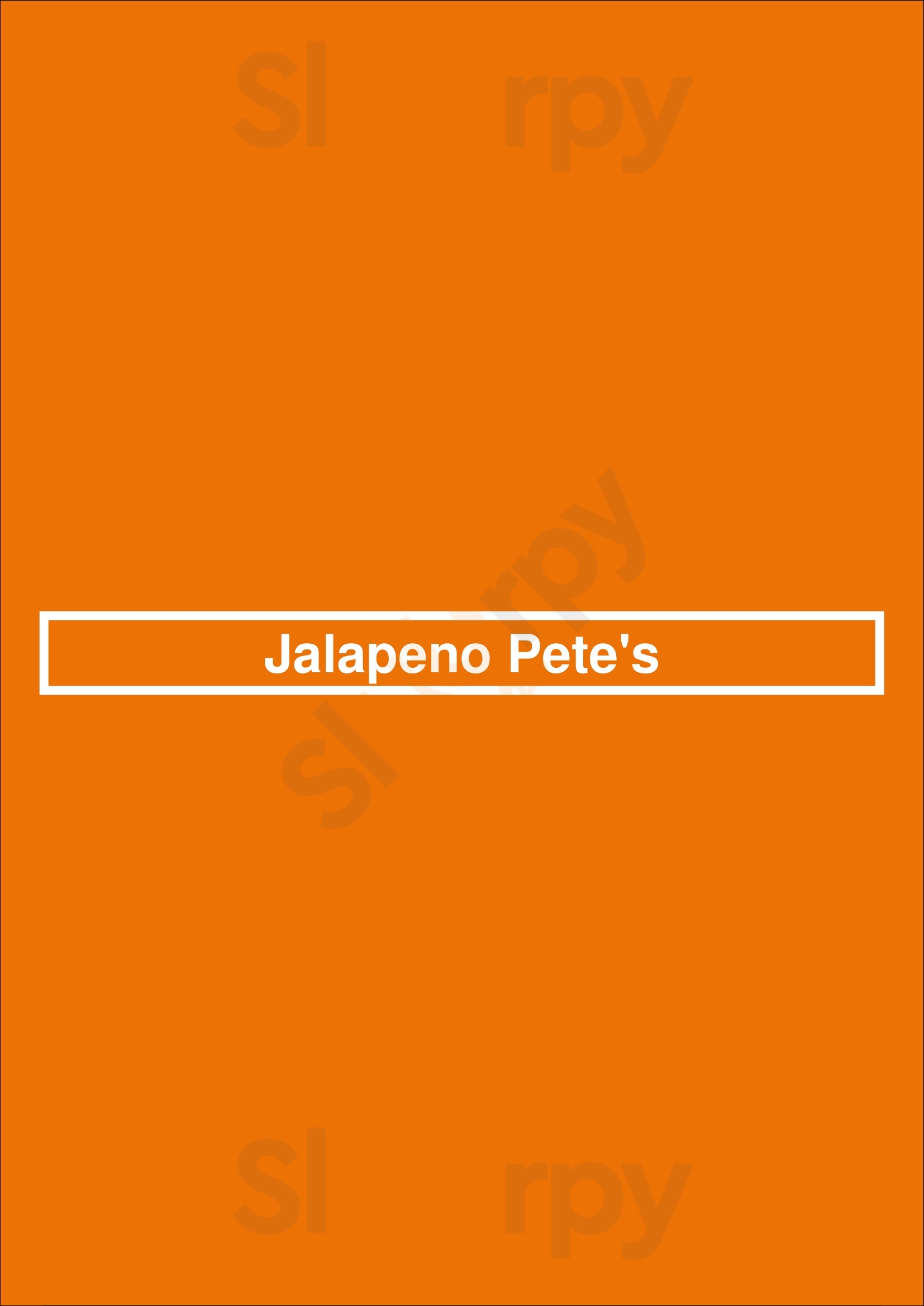 Jalapeno Pete's Los Angeles Menu - 1